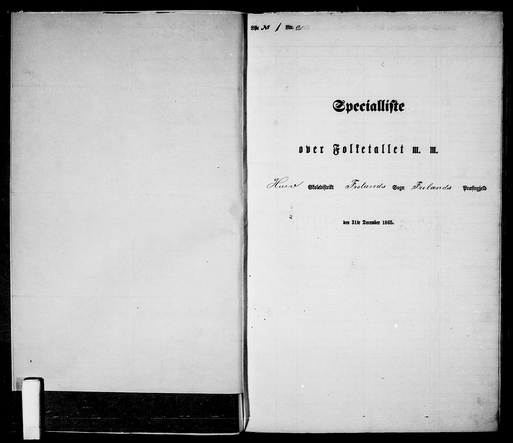 RA, Folketelling 1865 for 0919P Froland prestegjeld, 1865, s. 12