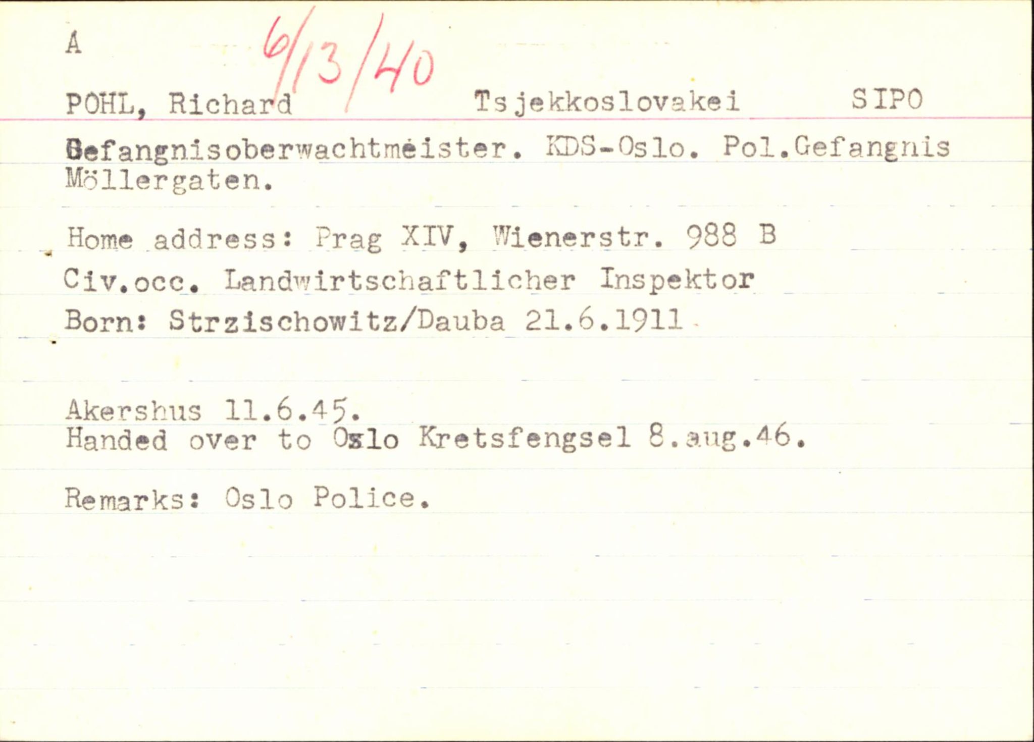 Forsvaret, Forsvarets overkommando II, AV/RA-RAFA-3915/D/Db/L0041: CI Questionaires.  Diverse nasjonaliteter., 1945-1946, s. 342