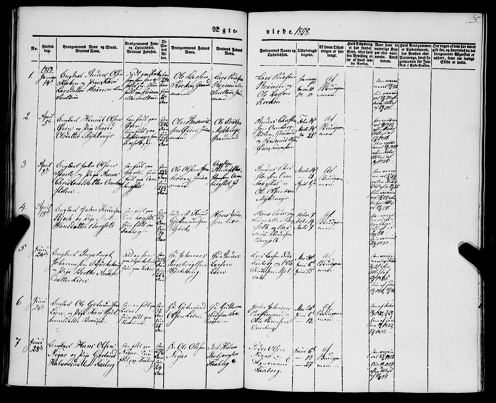 Jostedal sokneprestembete, AV/SAB-A-80601/H/Haa/Haaa/L0005: Ministerialbok nr. A 5, 1849-1877, s. 125