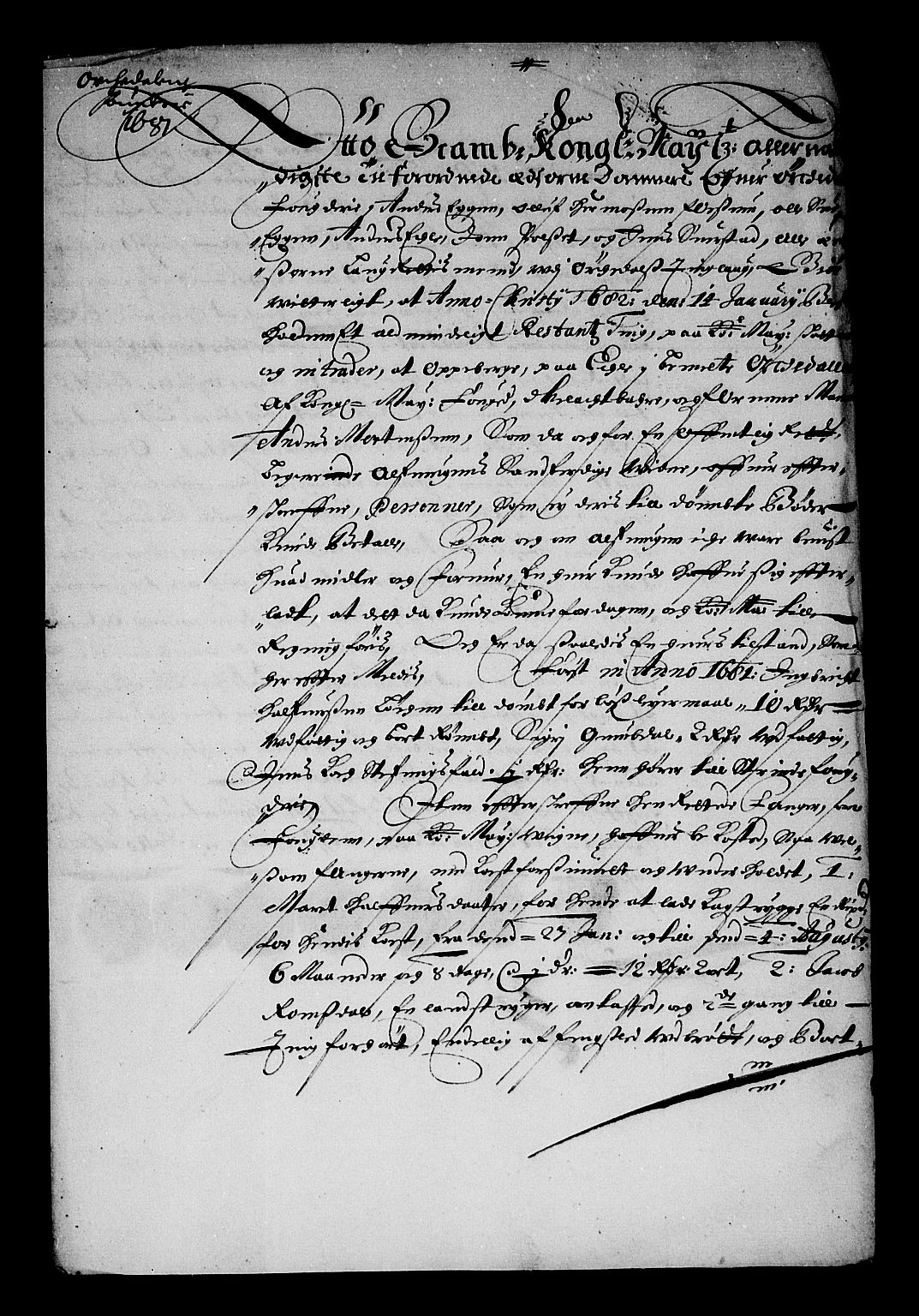 Rentekammeret inntil 1814, Reviderte regnskaper, Stiftamtstueregnskaper, Trondheim stiftamt og Nordland amt, AV/RA-EA-6044/R/Rf/L0064: Trondheim stiftamt, 1681