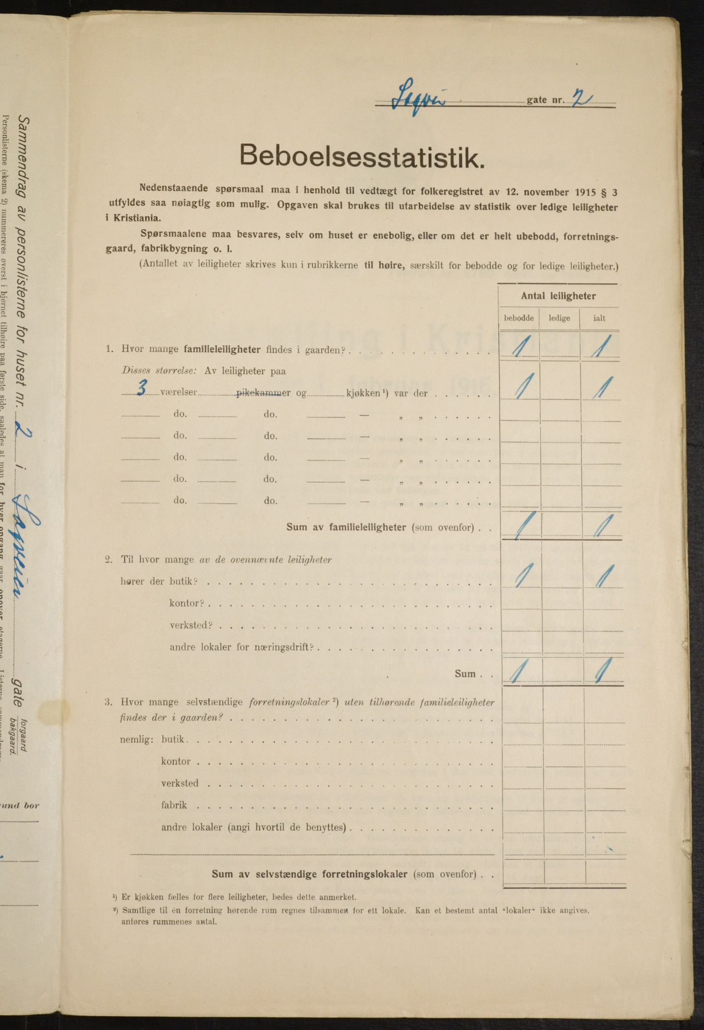 OBA, Kommunal folketelling 1.2.1916 for Kristiania, 1916, s. 88648