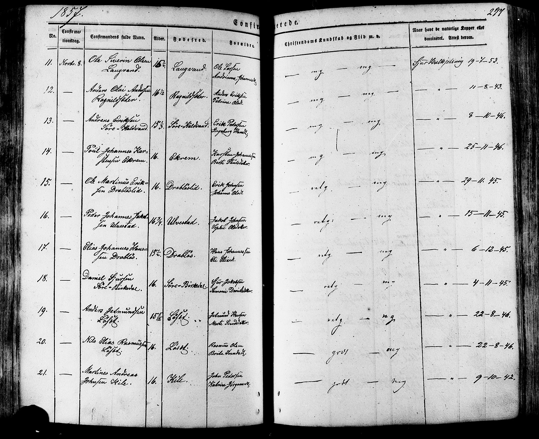 Ministerialprotokoller, klokkerbøker og fødselsregistre - Møre og Romsdal, SAT/A-1454/511/L0140: Ministerialbok nr. 511A07, 1851-1878, s. 277