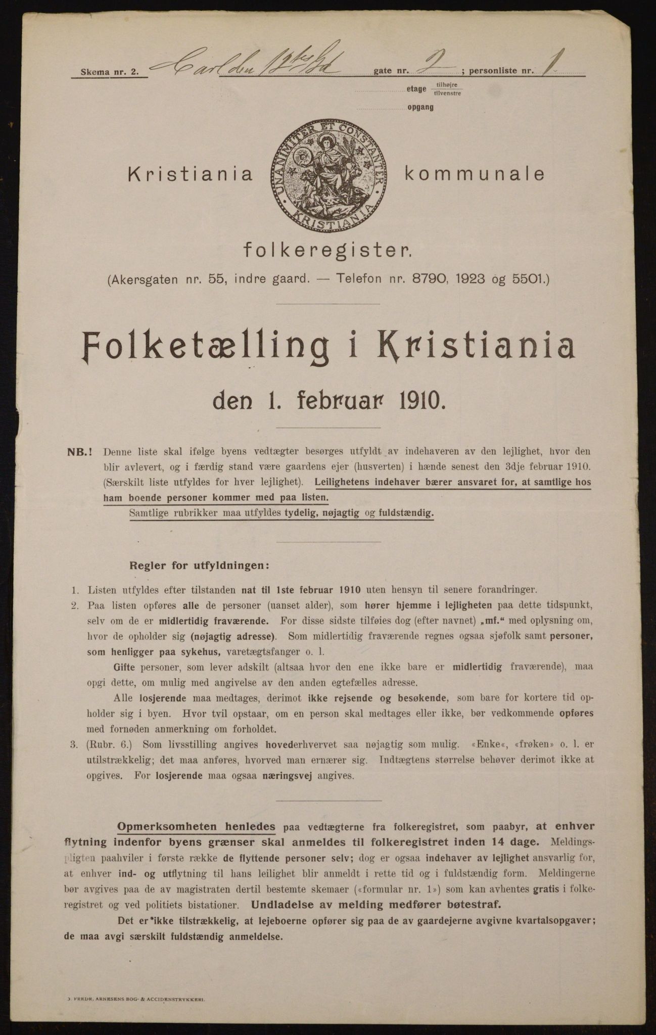 OBA, Kommunal folketelling 1.2.1910 for Kristiania, 1910, s. 46864