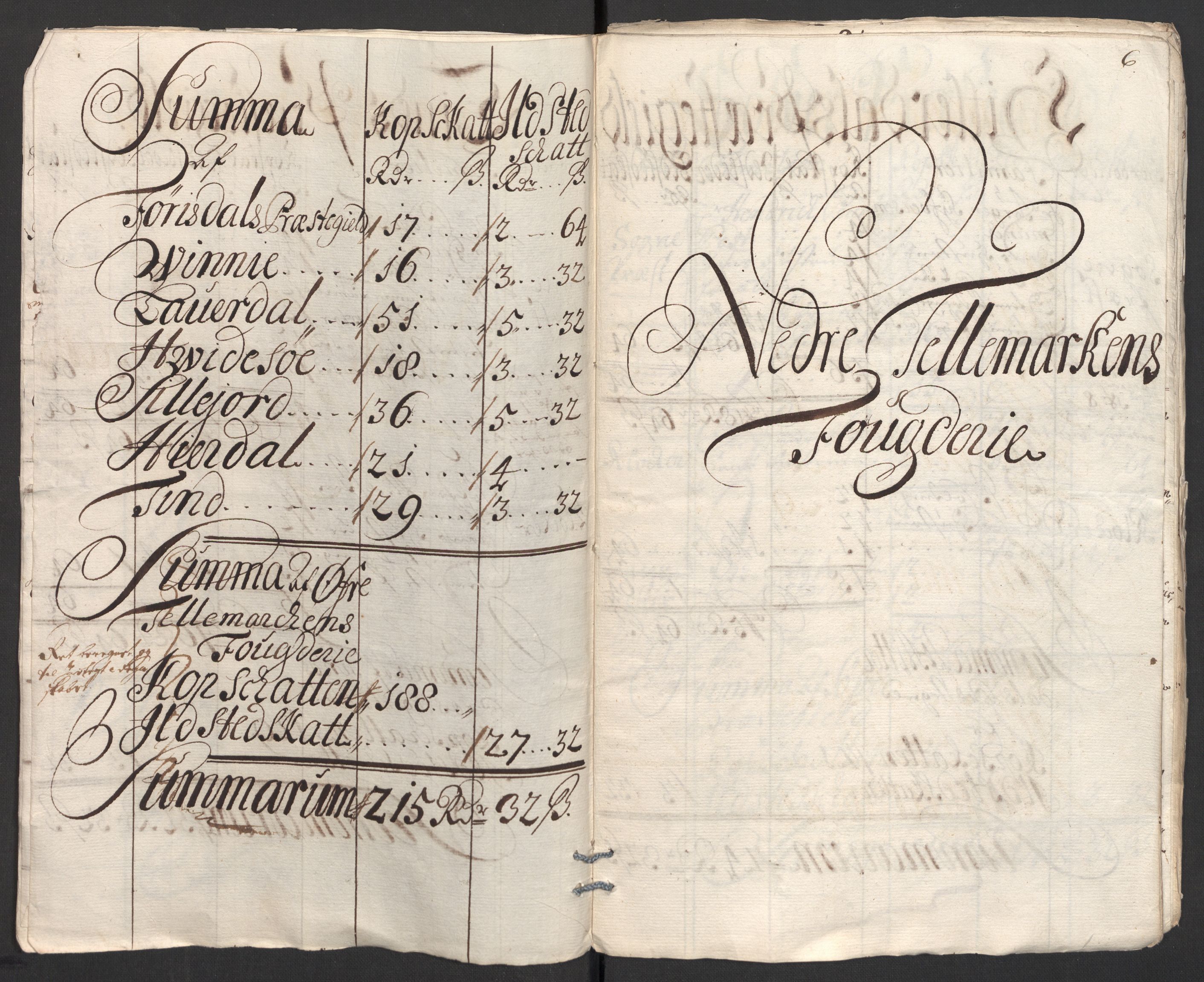 Rentekammeret inntil 1814, Reviderte regnskaper, Fogderegnskap, AV/RA-EA-4092/R36/L2104: Fogderegnskap Øvre og Nedre Telemark og Bamble, 1700, s. 43