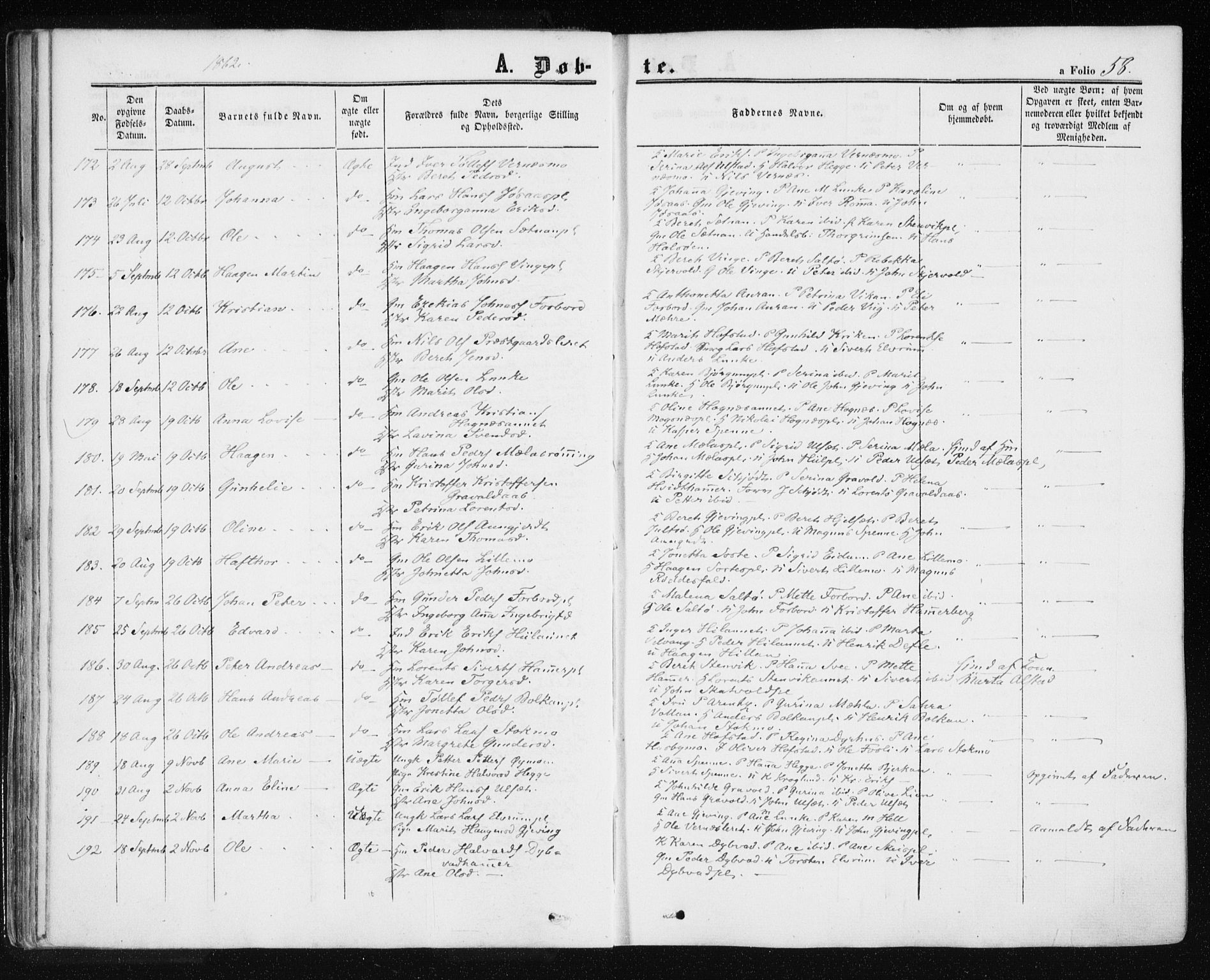 Ministerialprotokoller, klokkerbøker og fødselsregistre - Nord-Trøndelag, AV/SAT-A-1458/709/L0075: Ministerialbok nr. 709A15, 1859-1870, s. 58