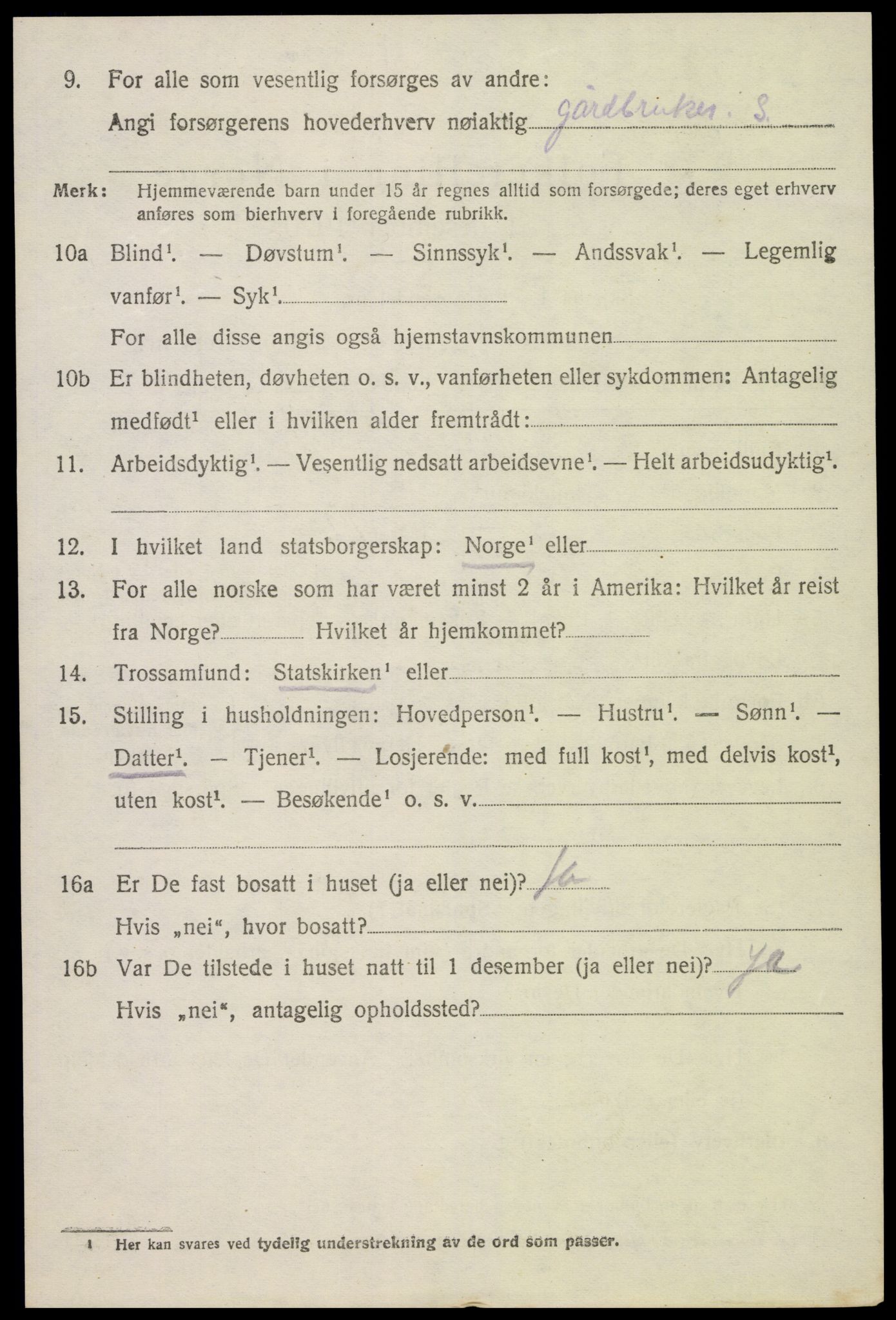 SAK, Folketelling 1920 for 0936 Hornnes herred, 1920, s. 2628