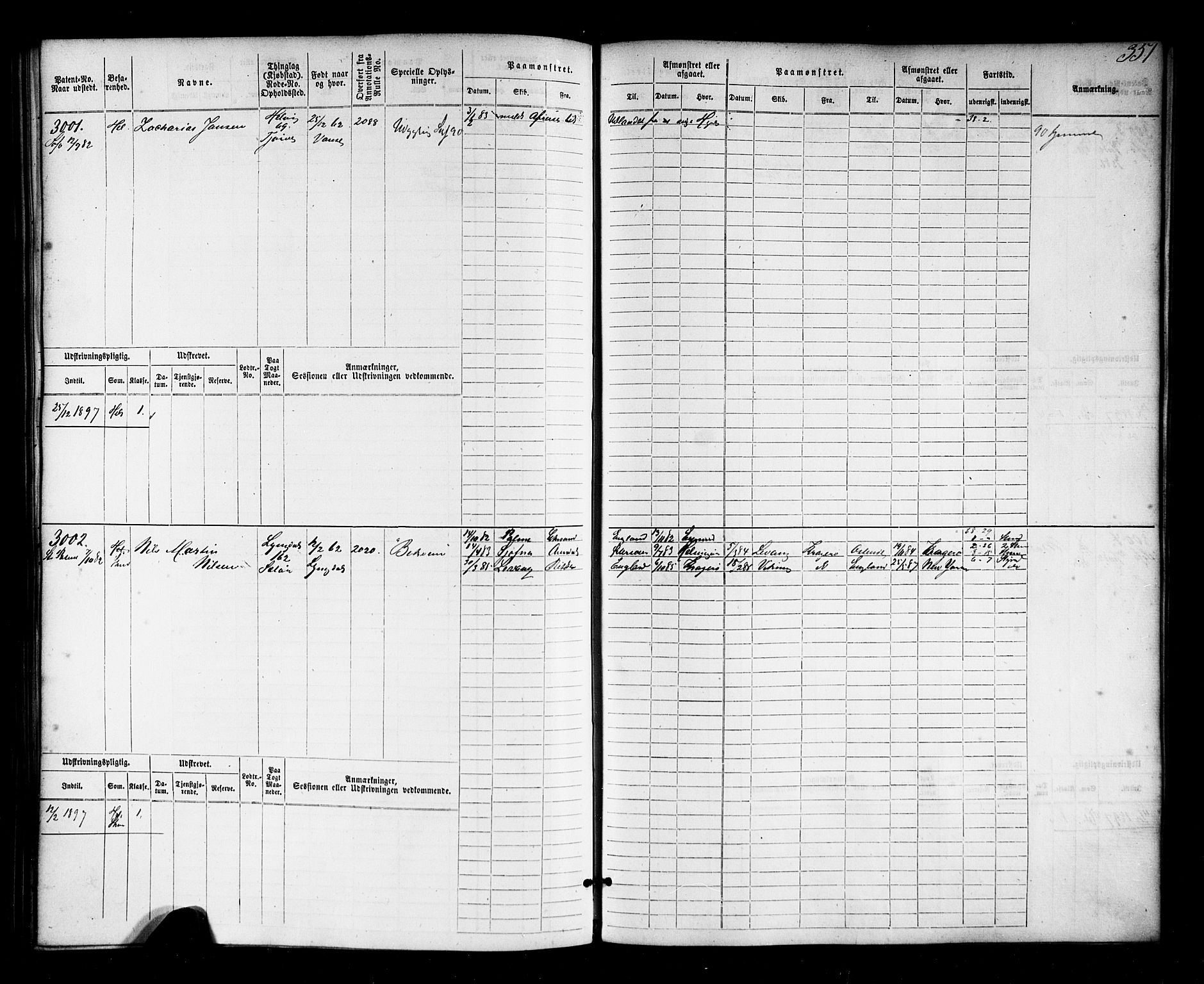 Farsund mønstringskrets, SAK/2031-0017/F/Fb/L0018: Hovedrulle nr 2301-3066, Z-10, 1875-1914, s. 365