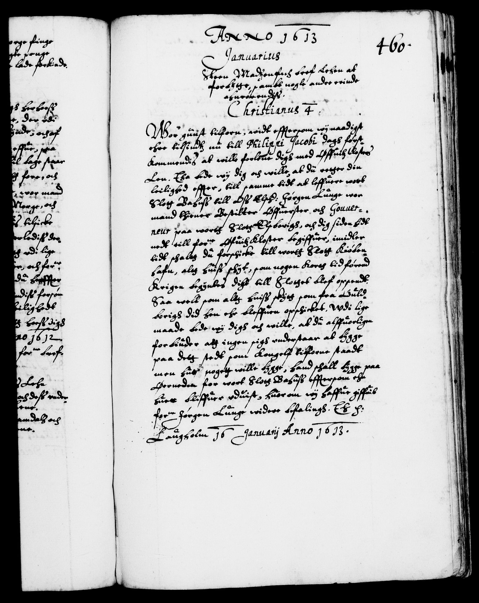 Danske Kanselli 1572-1799, RA/EA-3023/F/Fc/Fca/Fcab/L0003: Norske tegnelser (mikrofilm), 1596-1616, s. 460a