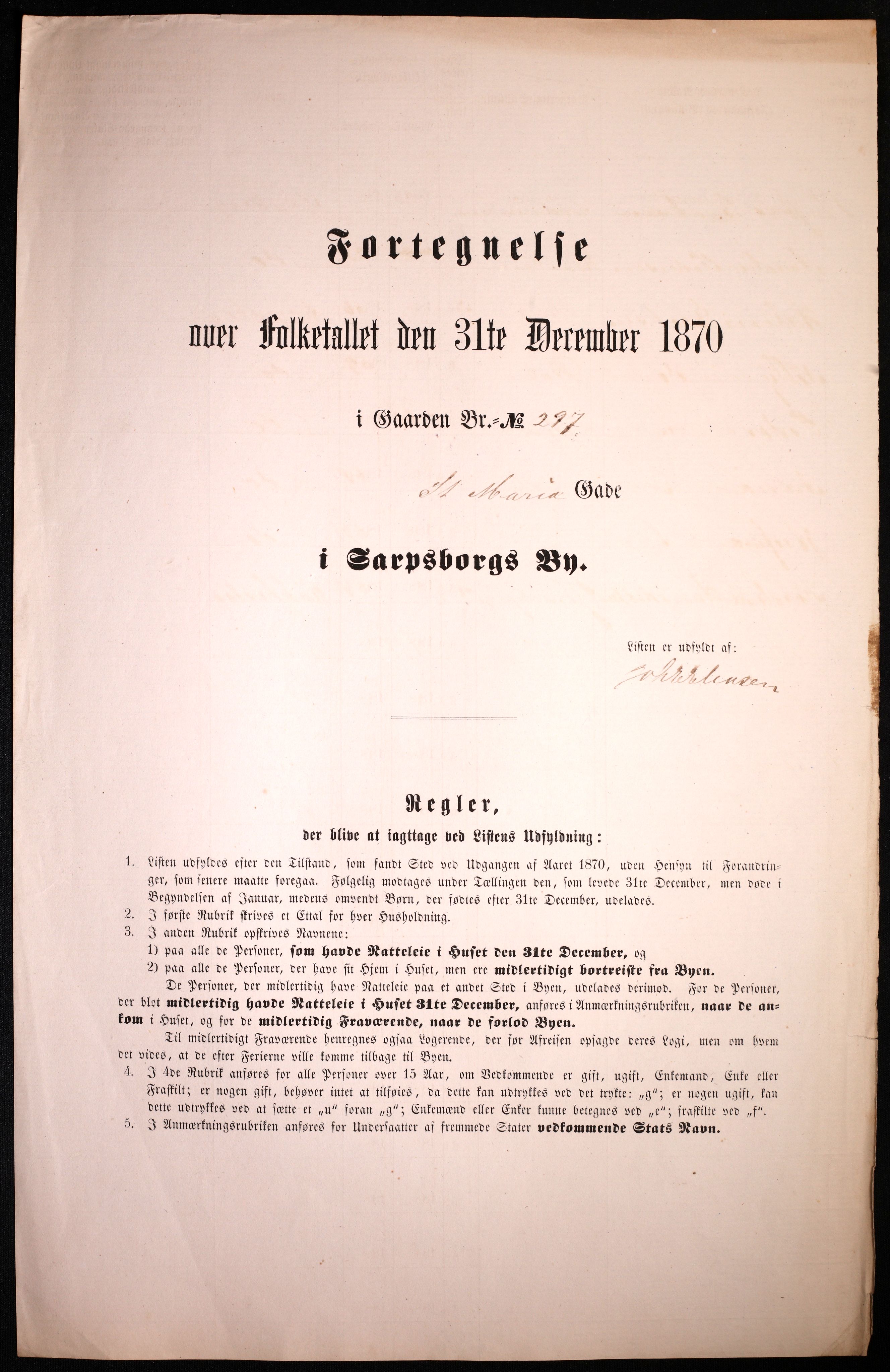 RA, Folketelling 1870 for 0102 Sarpsborg kjøpstad, 1870, s. 241