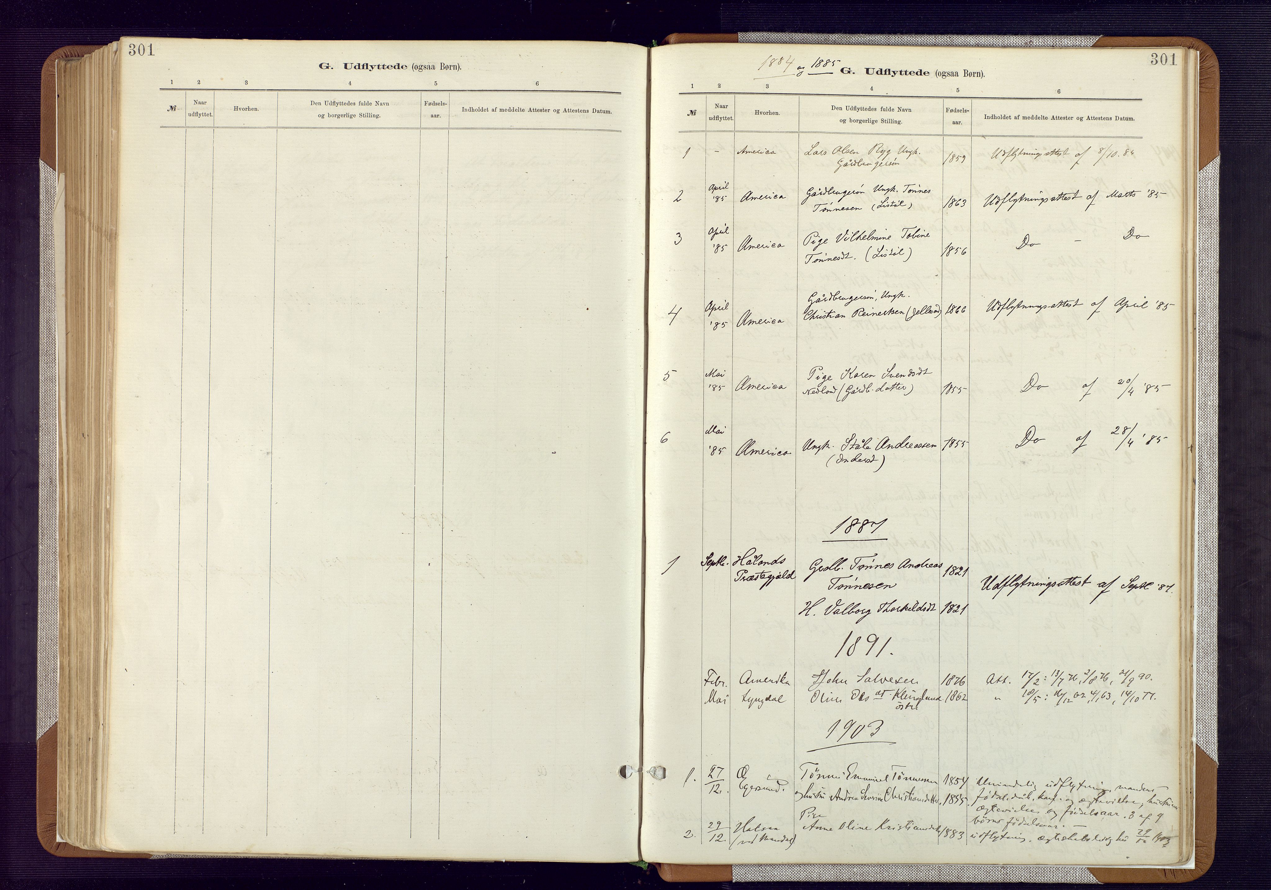 Bakke sokneprestkontor, AV/SAK-1111-0002/F/Fa/Fab/L0003: Ministerialbok nr. A 3, 1884-1921, s. 301