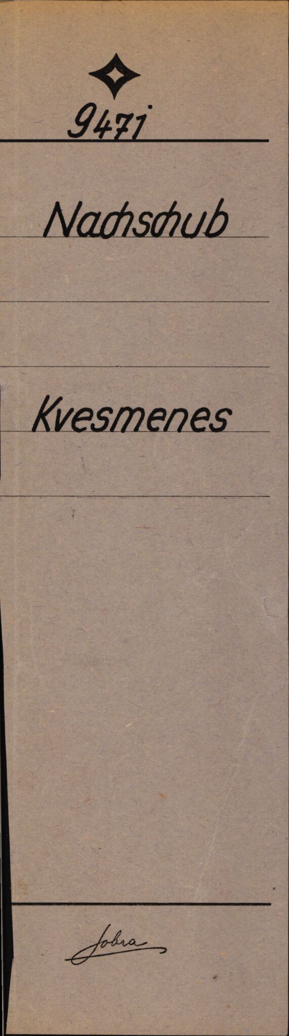 Tyske arkiver, Organisation Todt (OT), Einsatzgruppe Wiking, AV/RA-RAFA-2188/1/E/E6/E6c/L0007: Nachschub: Arkivkode 9451-9490, 1940-1945, s. 75