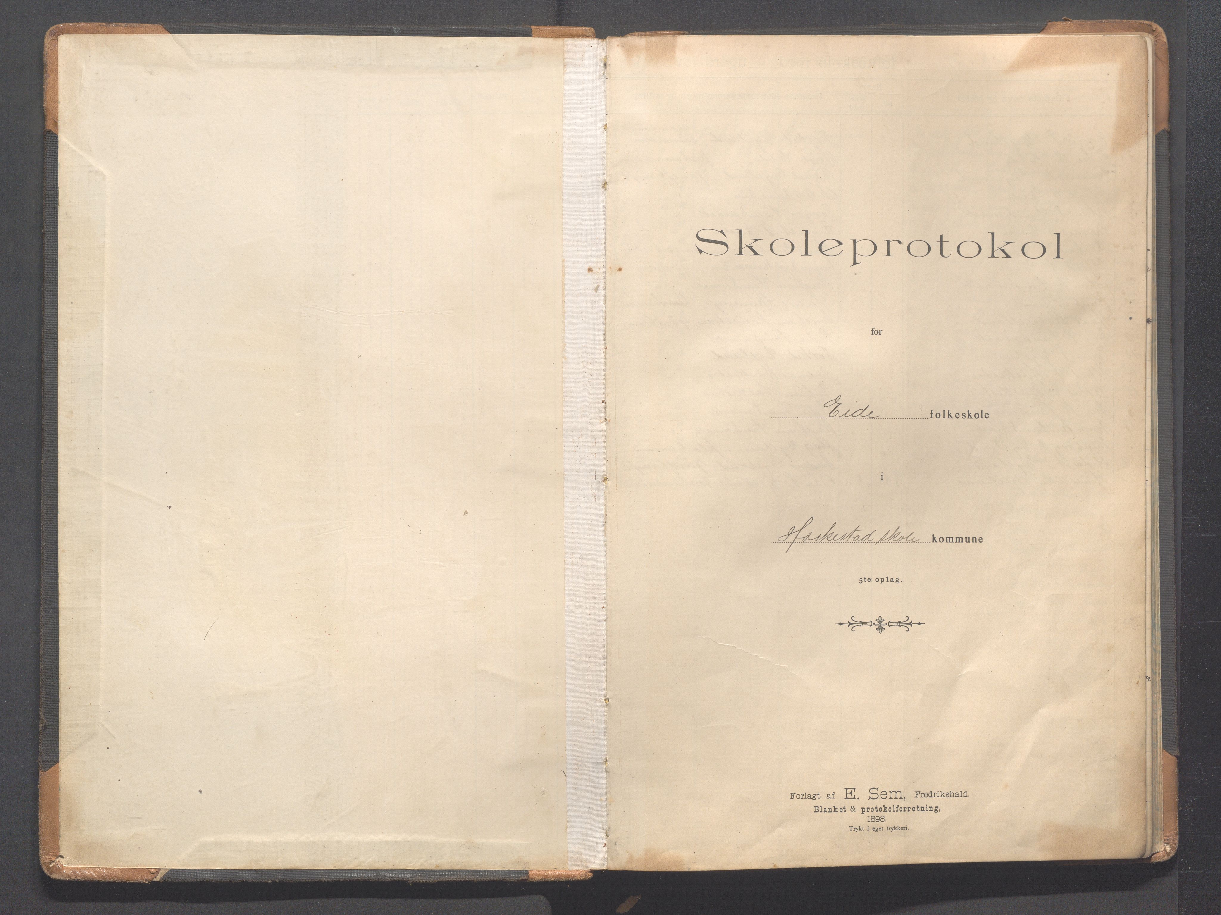 Heskestad kommune - Eide skole, IKAR/K-101744/H/L0001: Skoleprotokoll, 1898-1922, s. 2