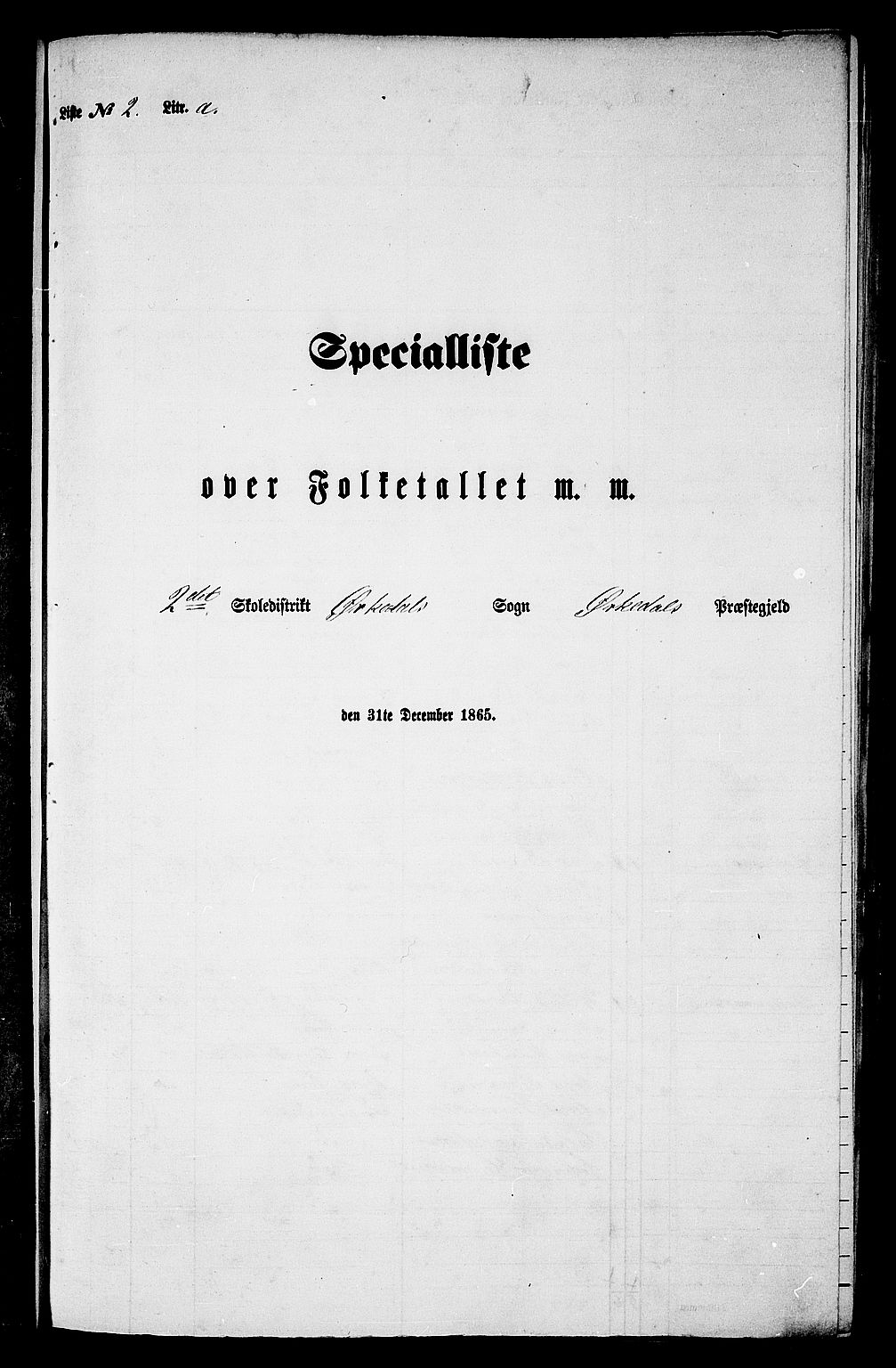 RA, Folketelling 1865 for 1638P Orkdal prestegjeld, 1865, s. 57