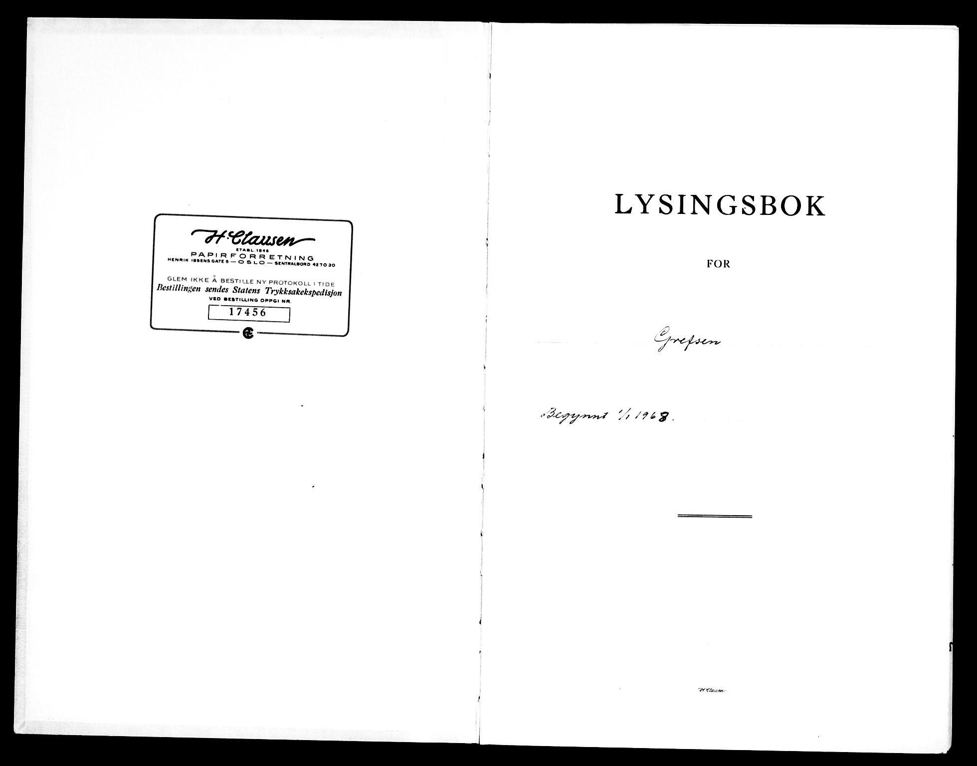Grefsen prestekontor Kirkebøker, SAO/A-10237a/H/Ha/L0004: Lysningsprotokoll nr. 4, 1968-1969