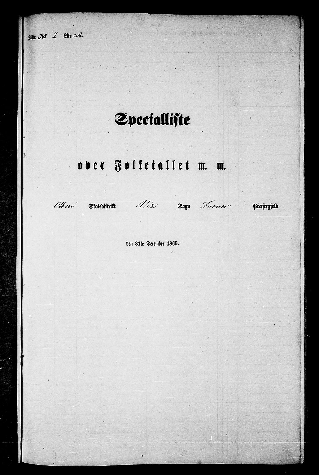 RA, Folketelling 1865 for 1748P Fosnes prestegjeld, 1865, s. 16