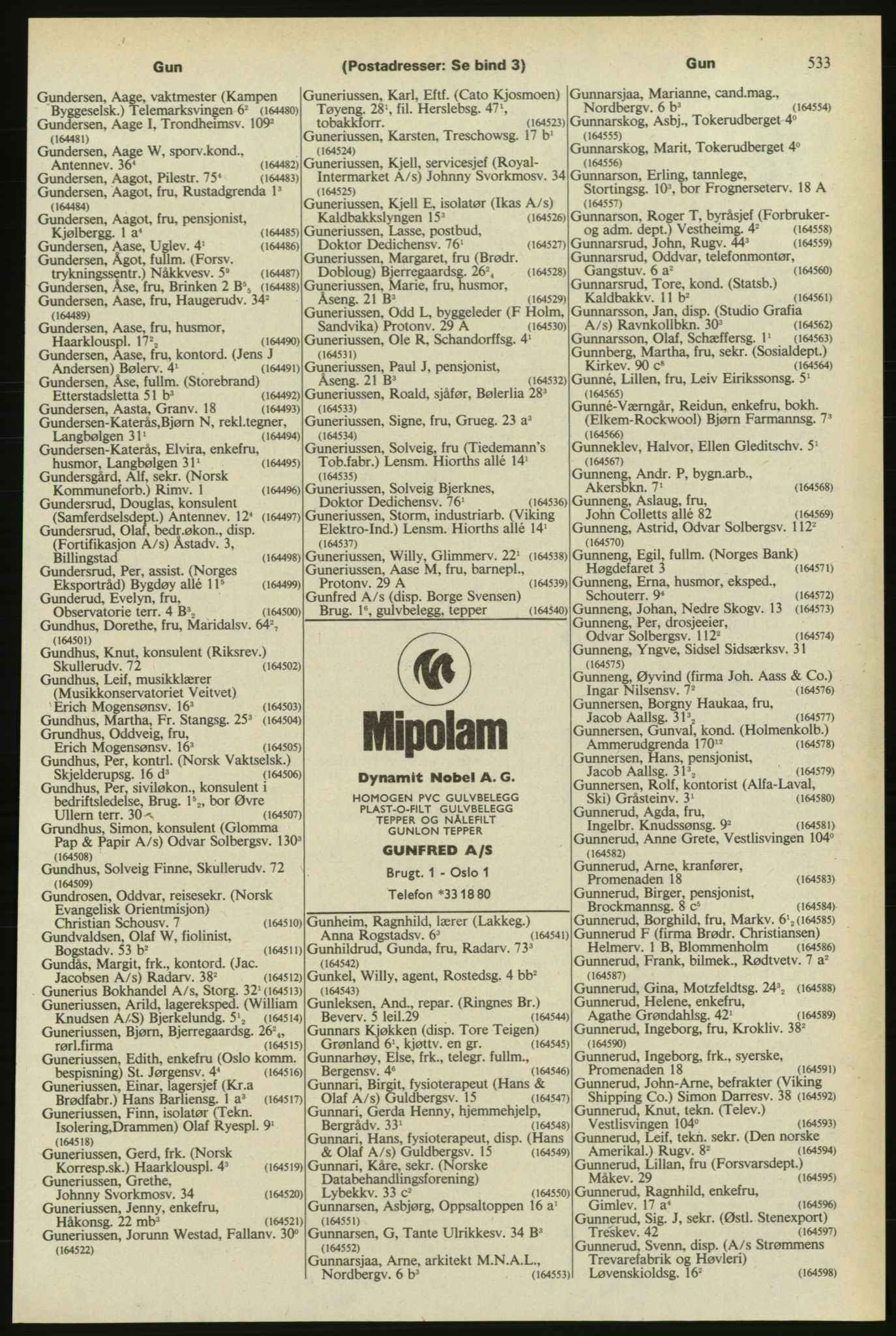 Kristiania/Oslo adressebok, PUBL/-, 1974-1975, s. 533