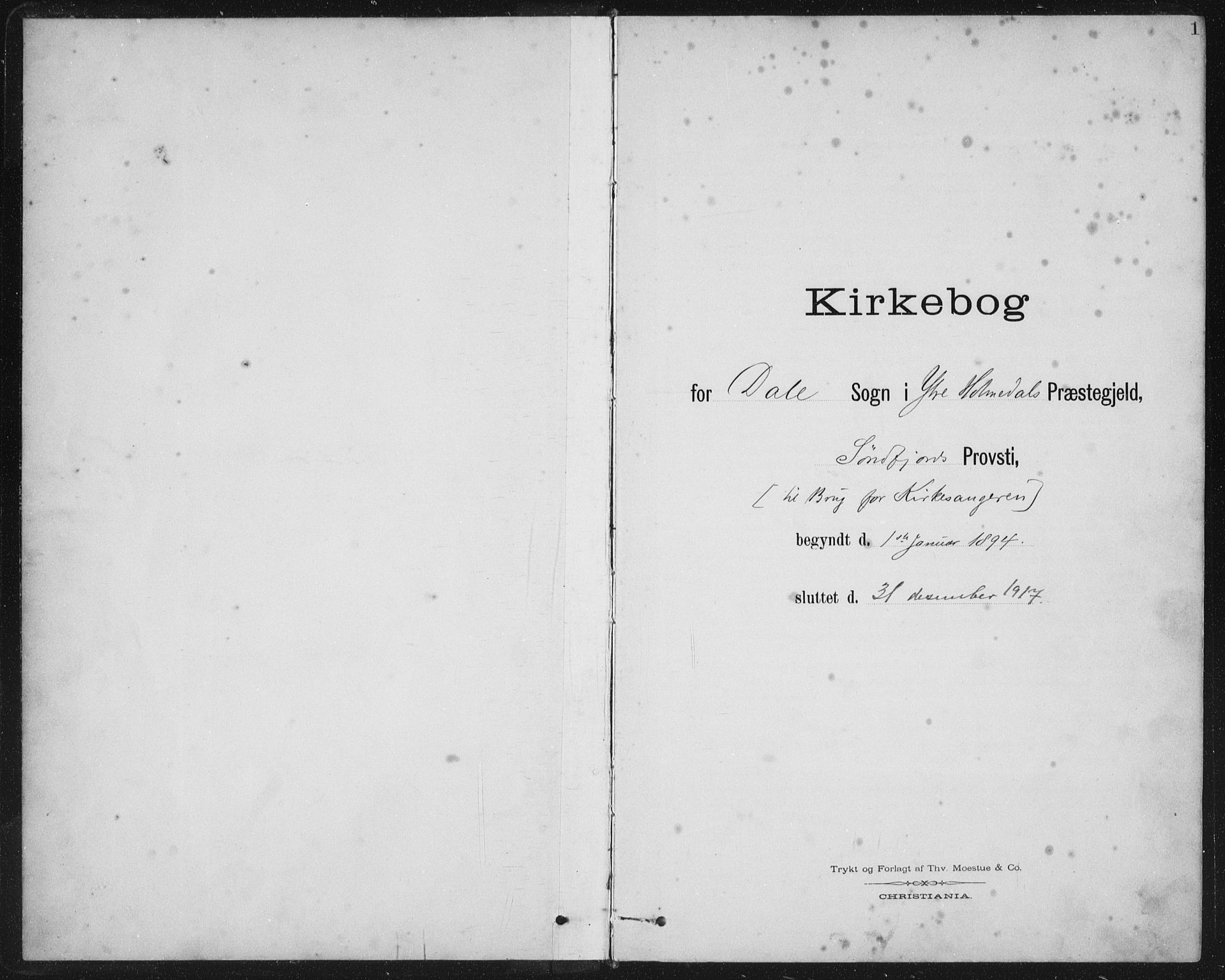 Fjaler sokneprestembete, AV/SAB-A-79801/H/Hab/Habc/L0003: Klokkerbok nr. C 3, 1894-1917, s. 1