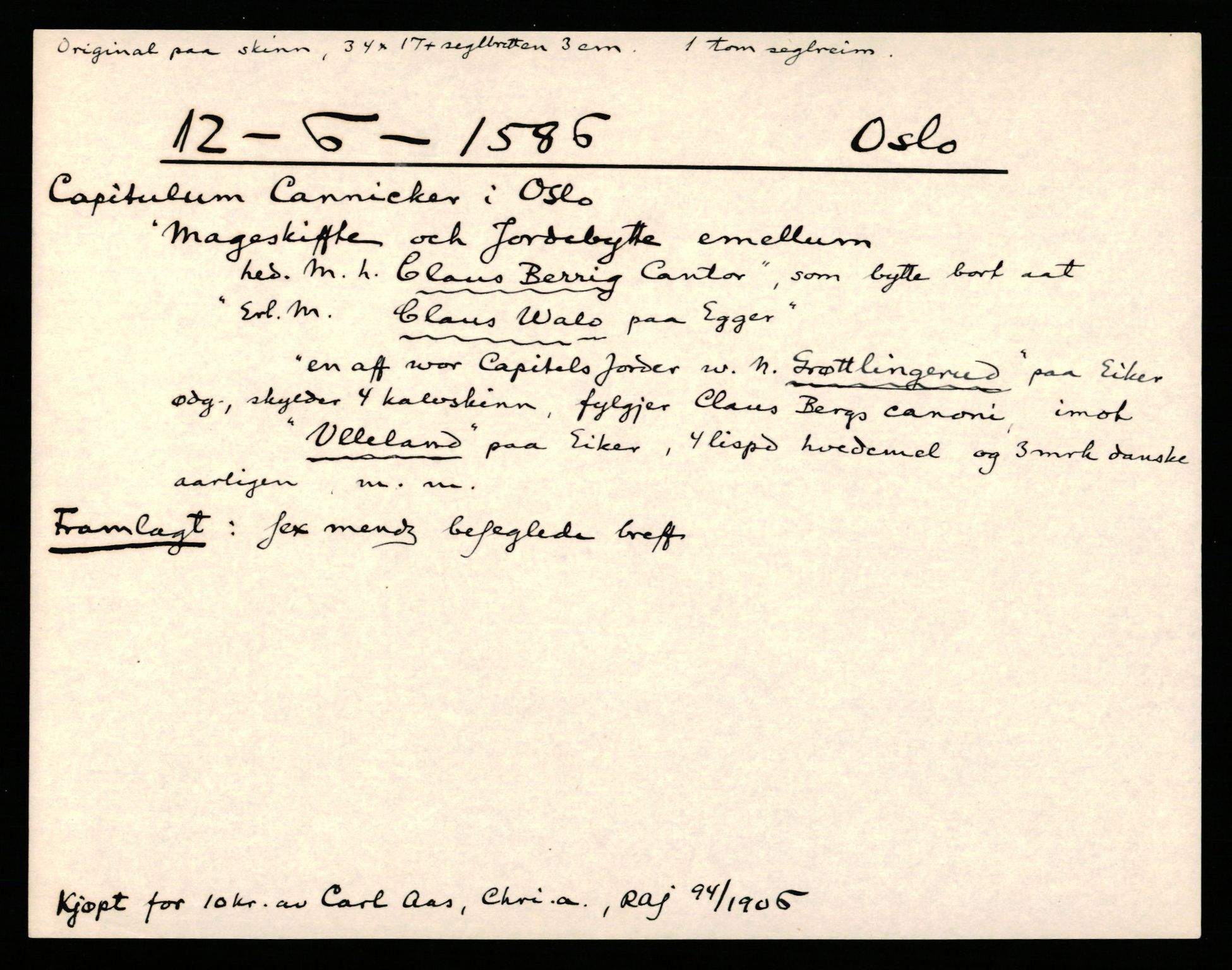 Riksarkivets diplomsamling, AV/RA-EA-5965/F35/F35b/L0003: Riksarkivets diplomer, seddelregister, 1583-1592, s. 135