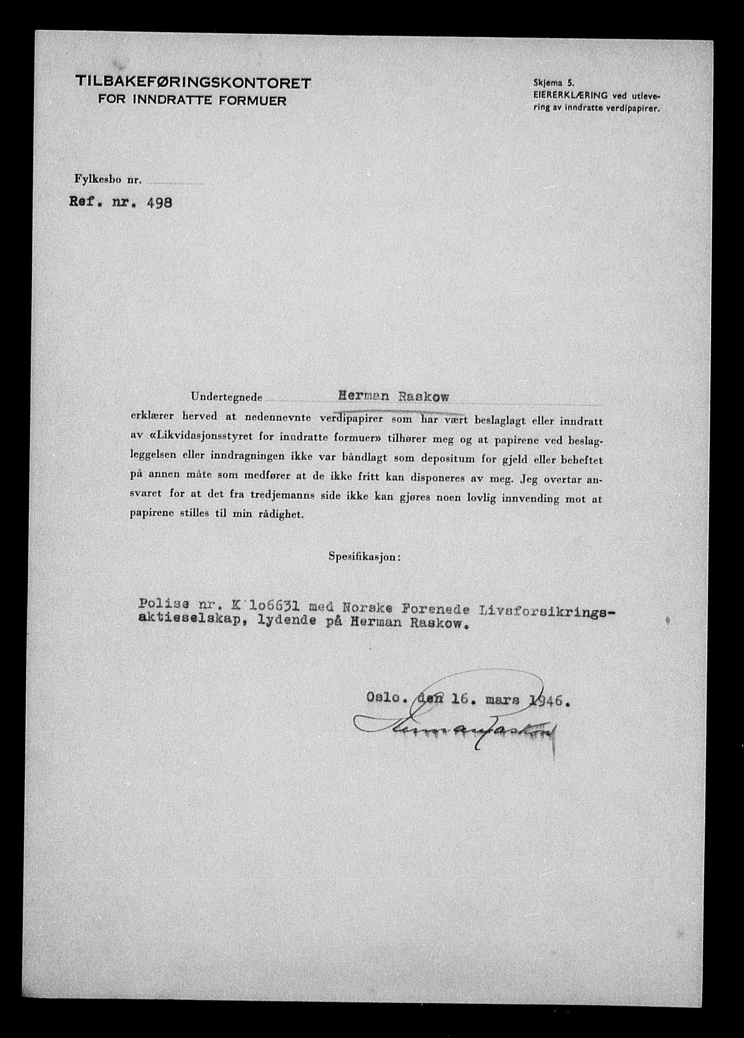 Justisdepartementet, Tilbakeføringskontoret for inndratte formuer, AV/RA-S-1564/H/Hc/Hcc/L0972: --, 1945-1947, s. 25