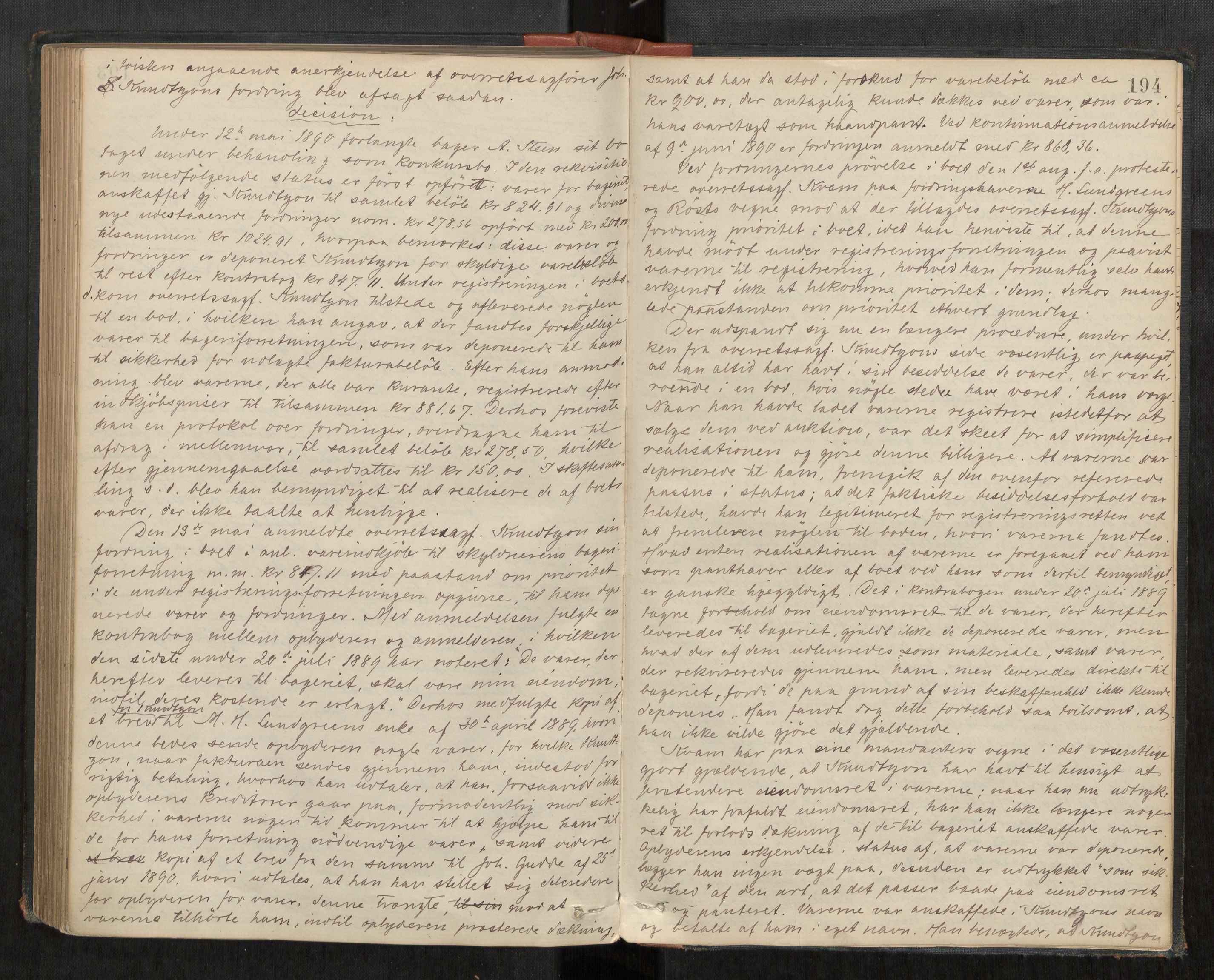 Lofoten sorenskriveri, AV/SAT-A-0017/1/3/3B/L0002: Skifteforhandlings-protokoll, 1884-1891, s. 194