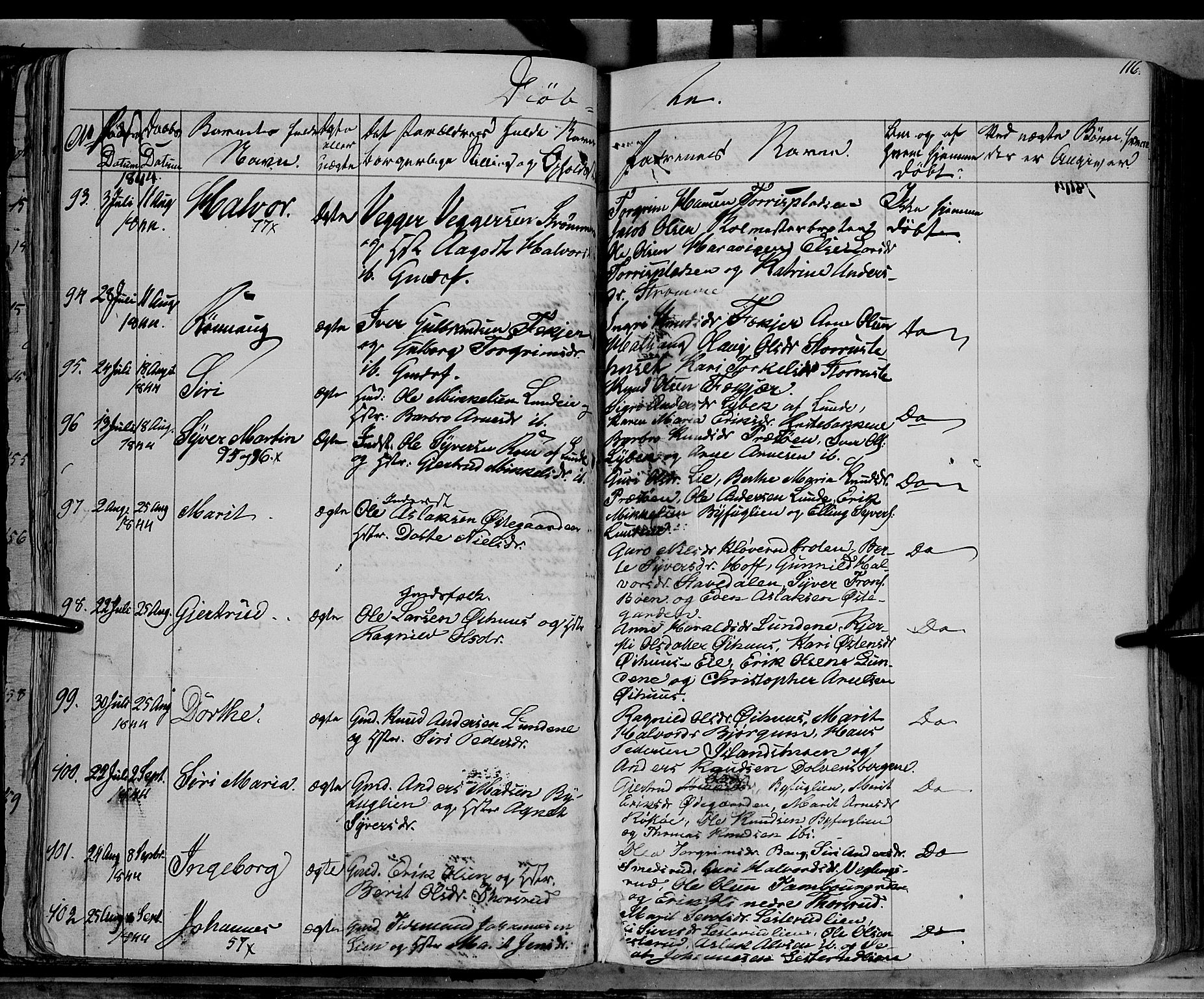 Sør-Aurdal prestekontor, AV/SAH-PREST-128/H/Ha/Haa/L0004: Ministerialbok nr. 4, 1841-1849, s. 115-116
