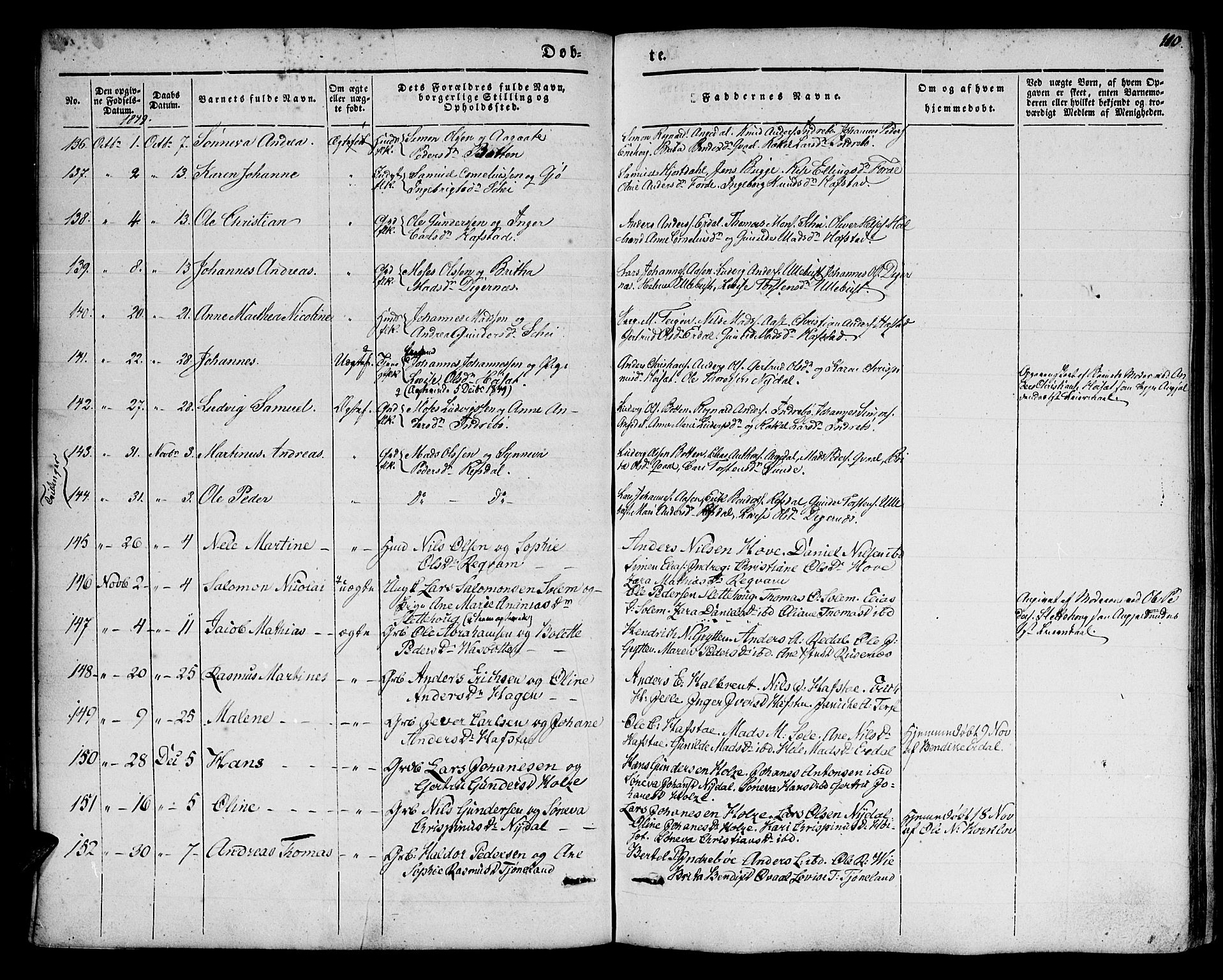 Førde sokneprestembete, AV/SAB-A-79901/H/Haa/Haaa/L0007: Ministerialbok nr. A 7, 1843-1860, s. 110