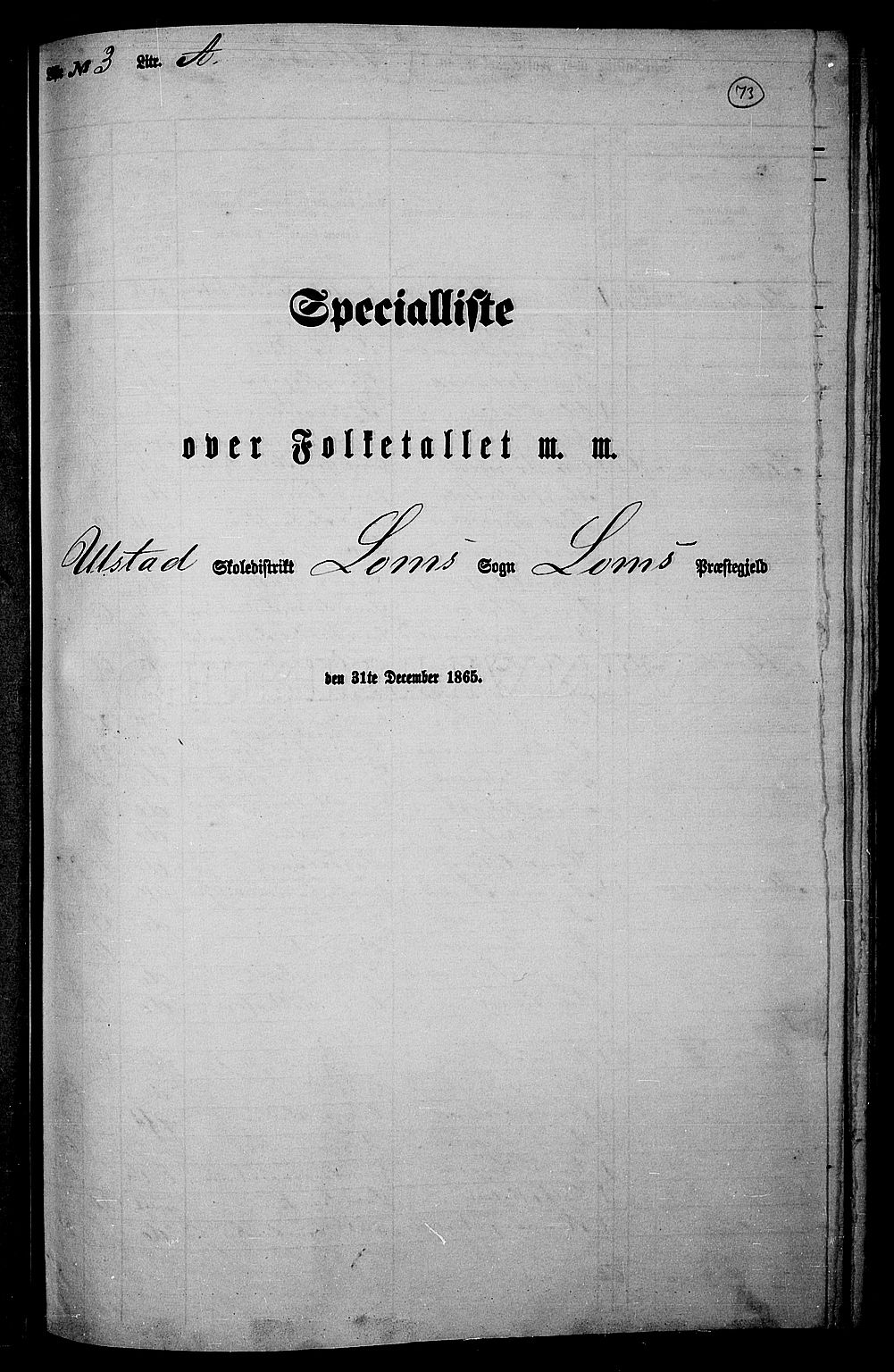 RA, Folketelling 1865 for 0514P Lom prestegjeld, 1865, s. 66
