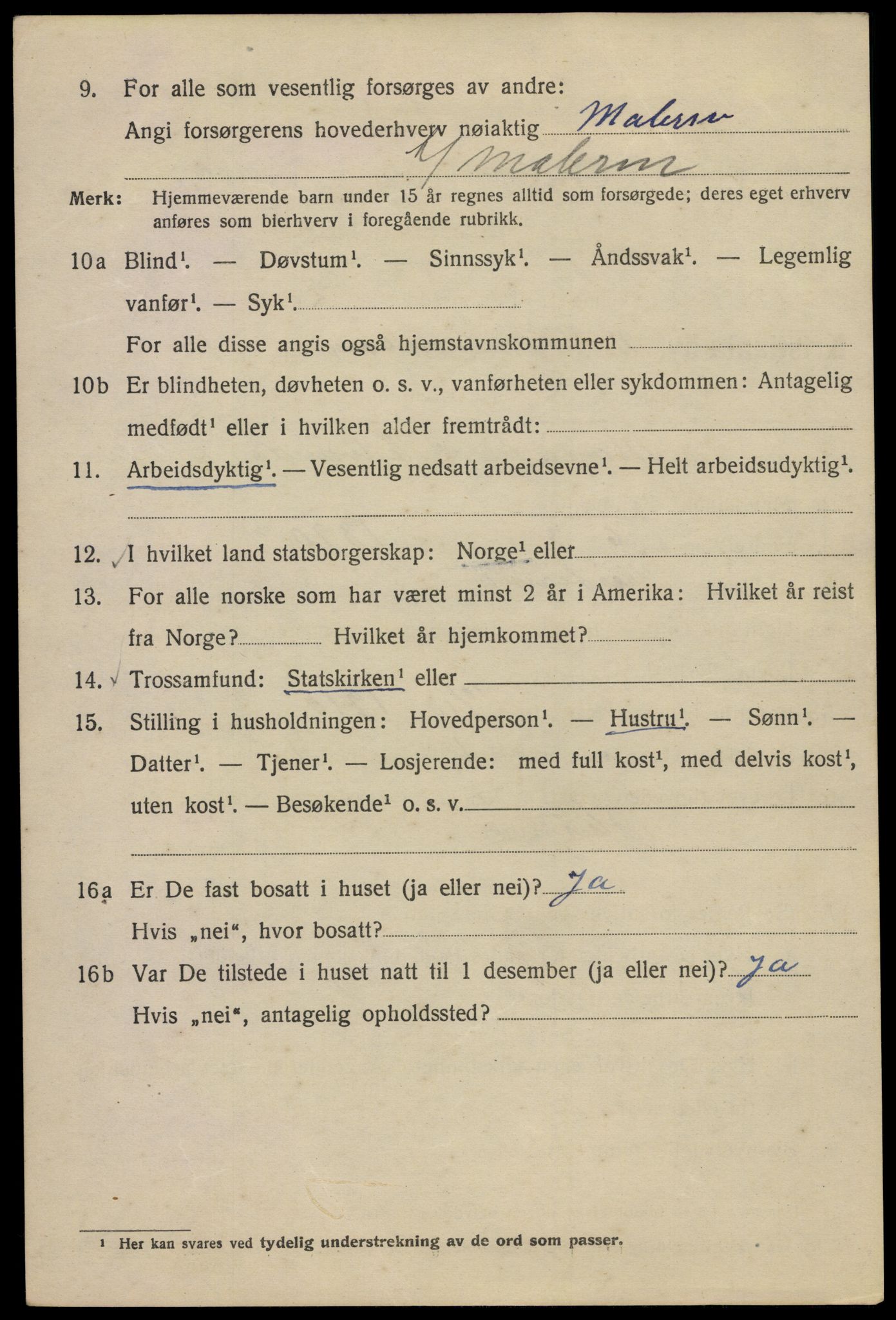 SAO, Folketelling 1920 for 0301 Kristiania kjøpstad, 1920, s. 410382