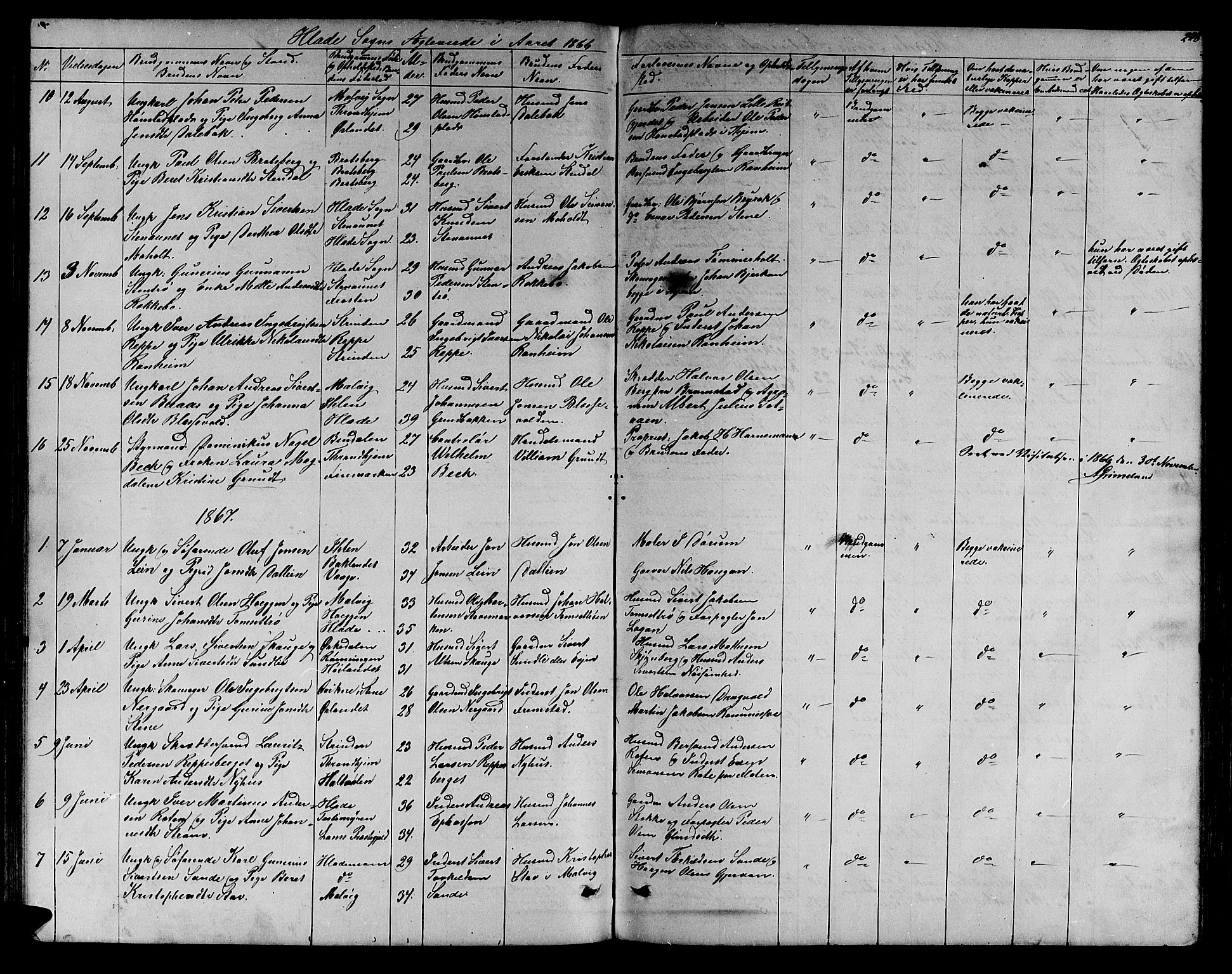 Ministerialprotokoller, klokkerbøker og fødselsregistre - Sør-Trøndelag, AV/SAT-A-1456/606/L0311: Klokkerbok nr. 606C07, 1860-1877, s. 228