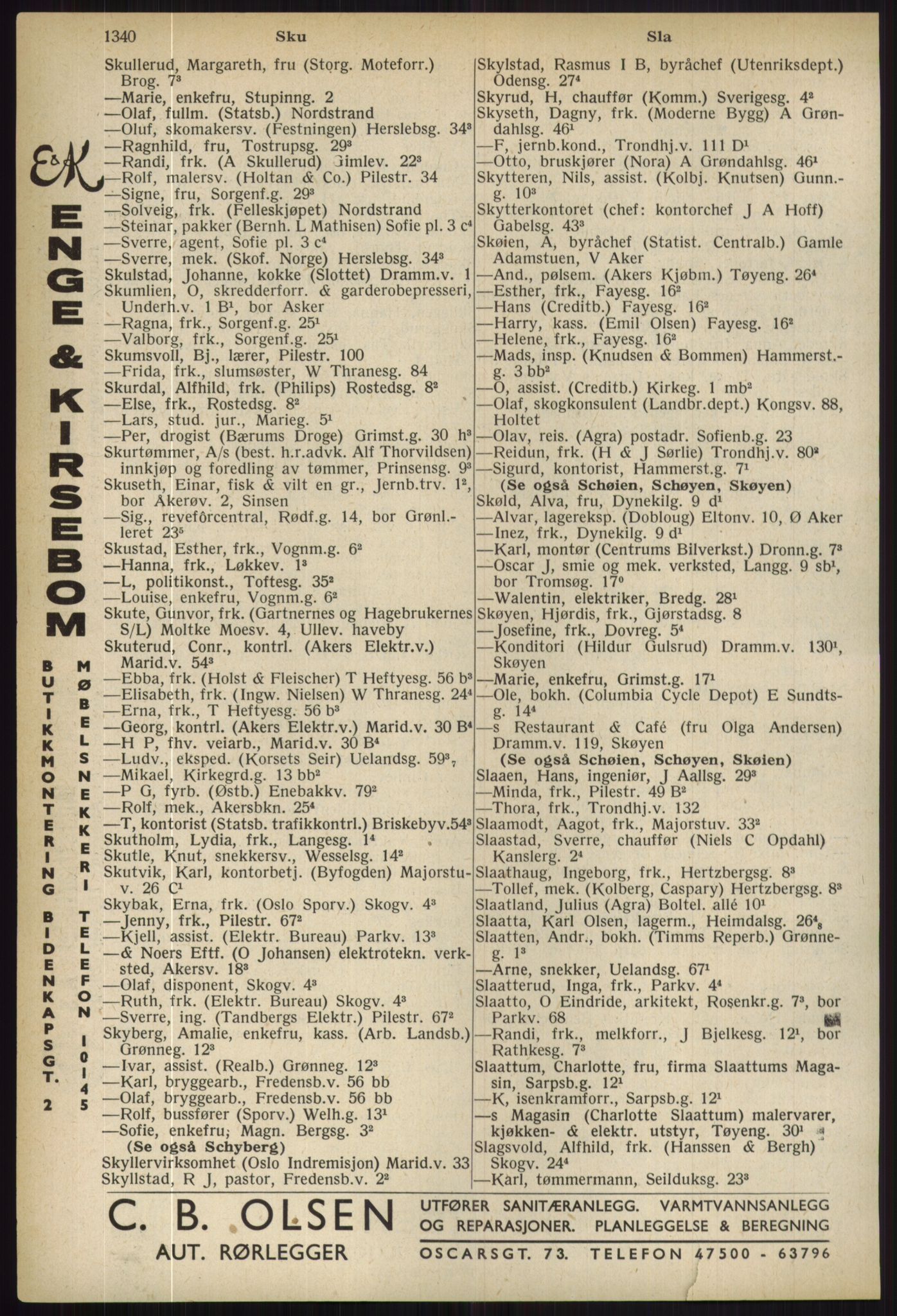 Kristiania/Oslo adressebok, PUBL/-, 1936, s. 1340
