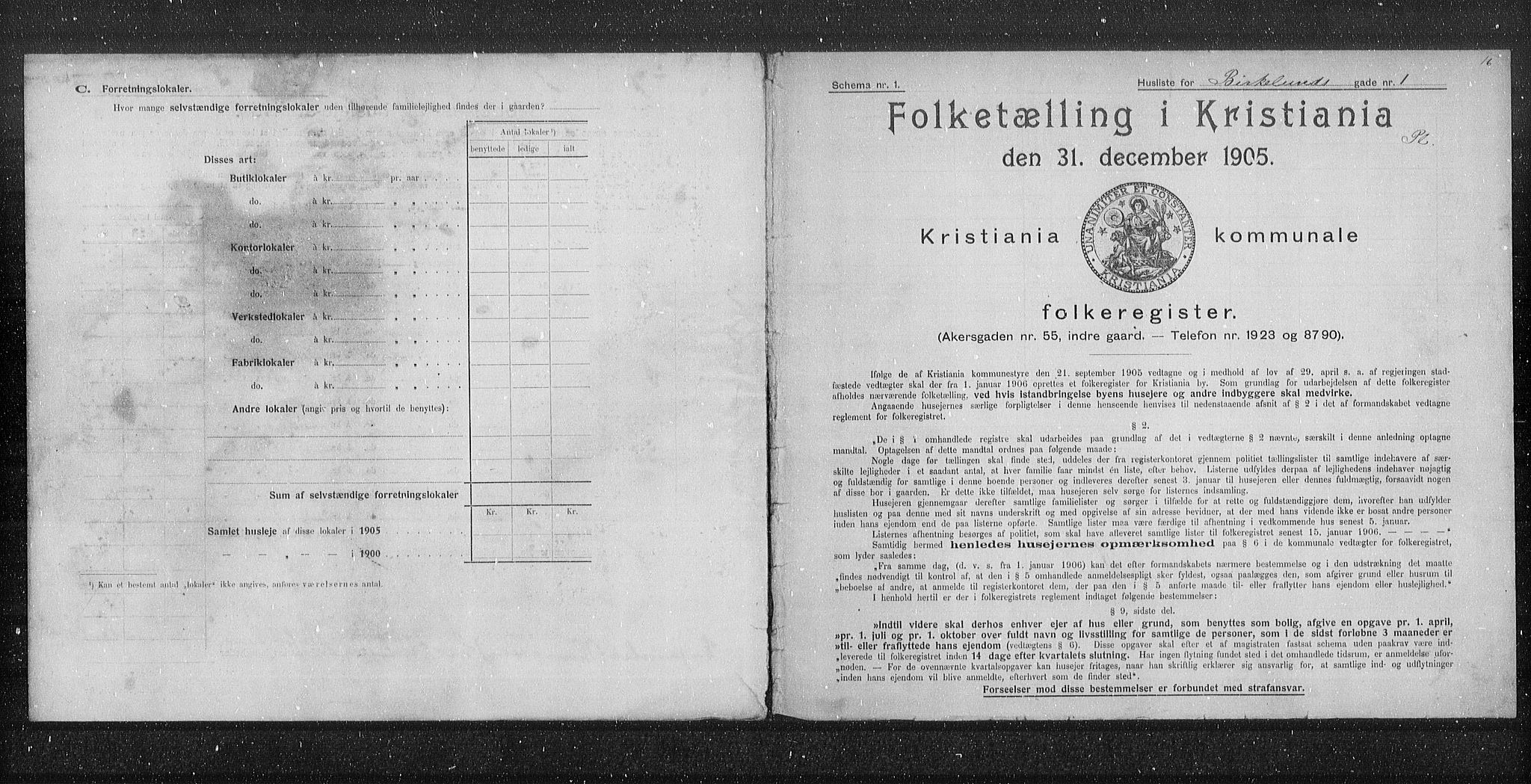 OBA, Kommunal folketelling 31.12.1905 for Kristiania kjøpstad, 1905, s. 2434