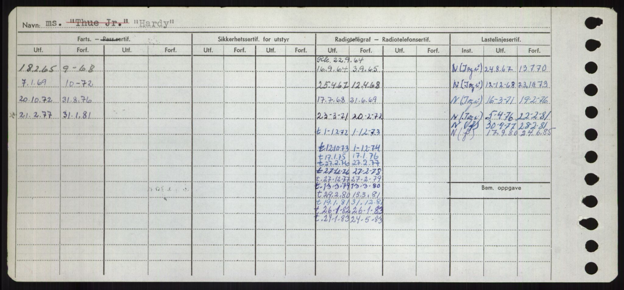 Sjøfartsdirektoratet med forløpere, Skipsmålingen, RA/S-1627/H/Hd/L0014: Fartøy, H-Havl, s. 320