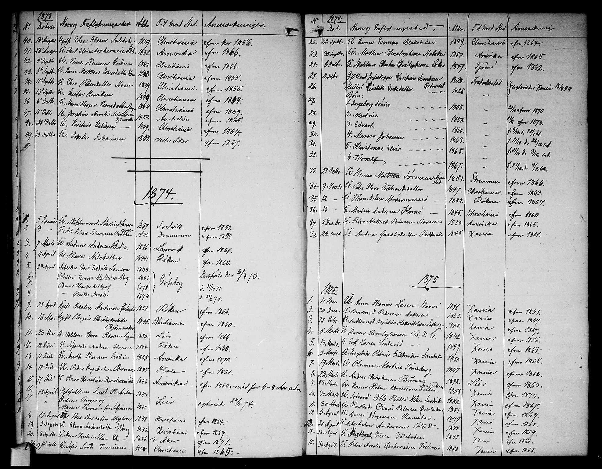Asker prestekontor Kirkebøker, SAO/A-10256a/F/Fa/L0012: Ministerialbok nr. I 12, 1825-1878