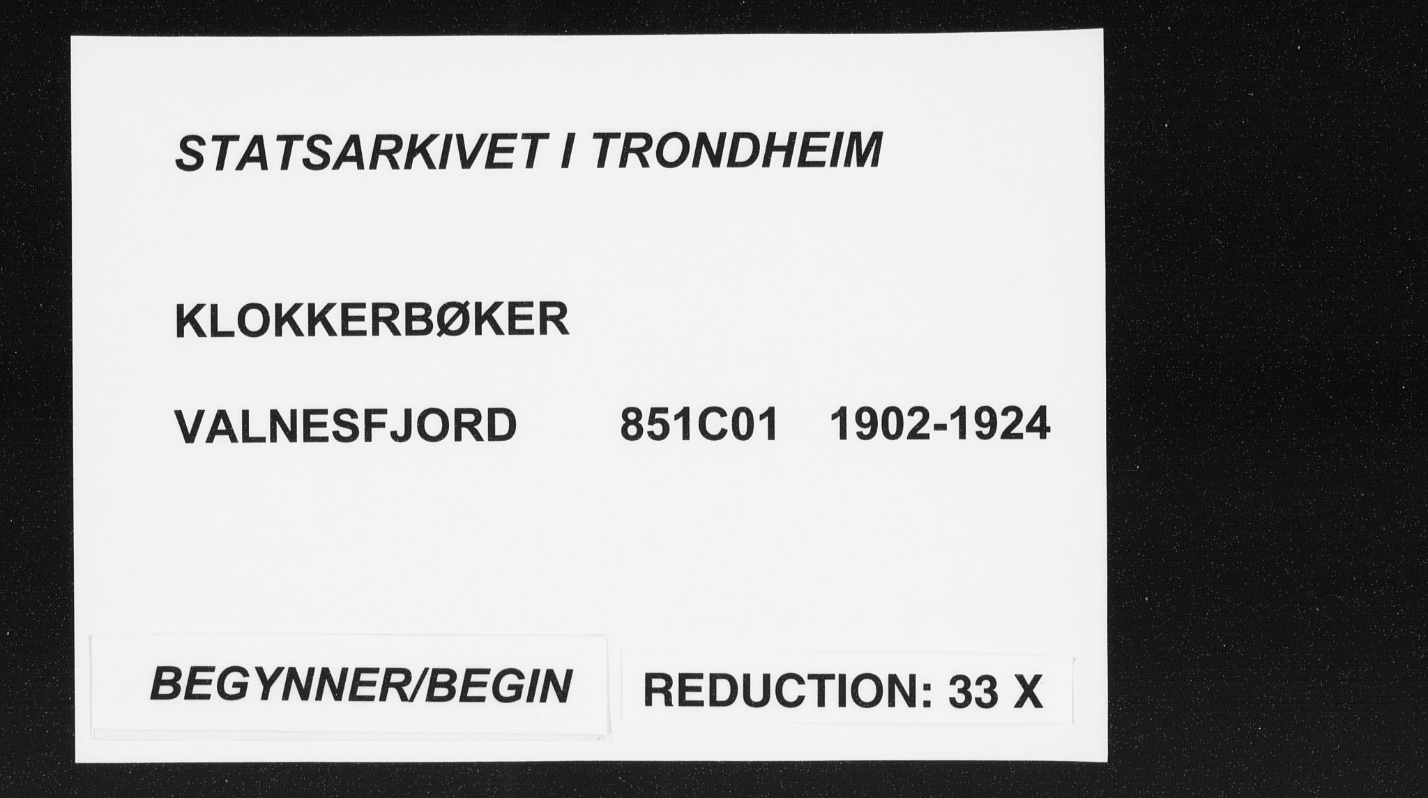 Ministerialprotokoller, klokkerbøker og fødselsregistre - Nordland, SAT/A-1459/851/L0726: Klokkerbok nr. 851C01, 1902-1924