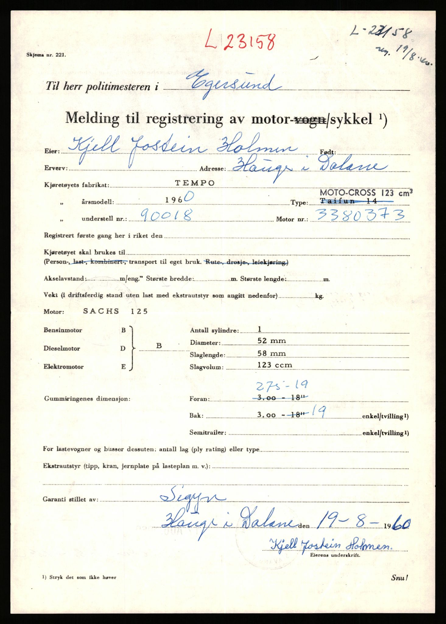 Stavanger trafikkstasjon, SAST/A-101942/0/F/L0040: L-22800 - L-23999, 1930-1971, s. 965