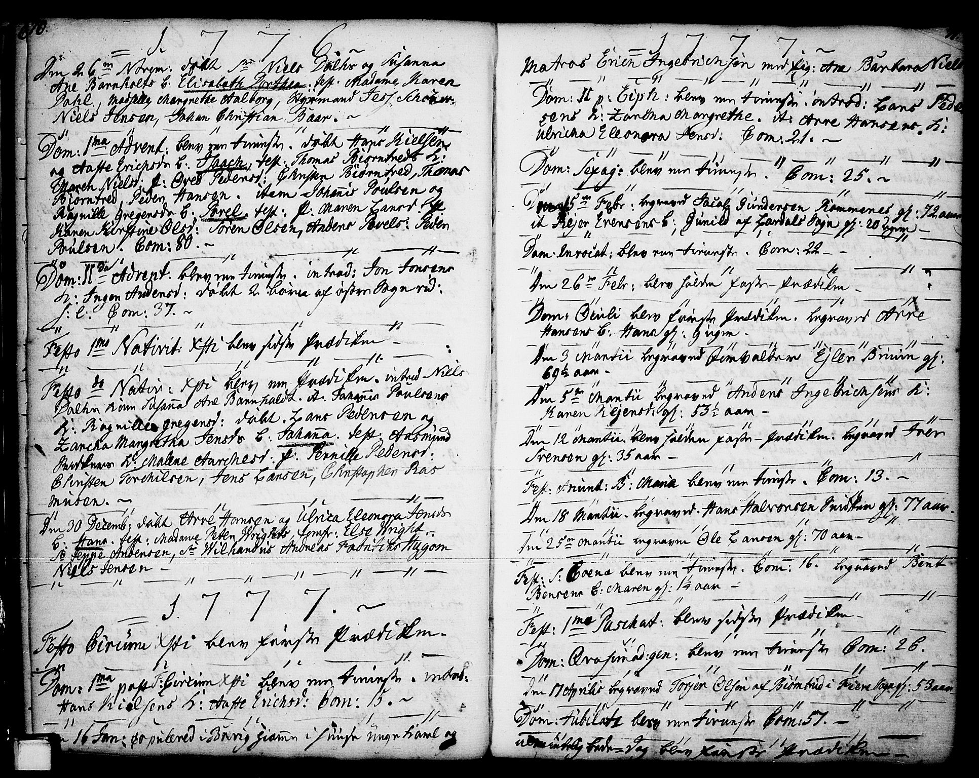 Porsgrunn kirkebøker , AV/SAKO-A-104/F/Fa/L0001: Ministerialbok nr. 1, 1764-1814, s. 70-71