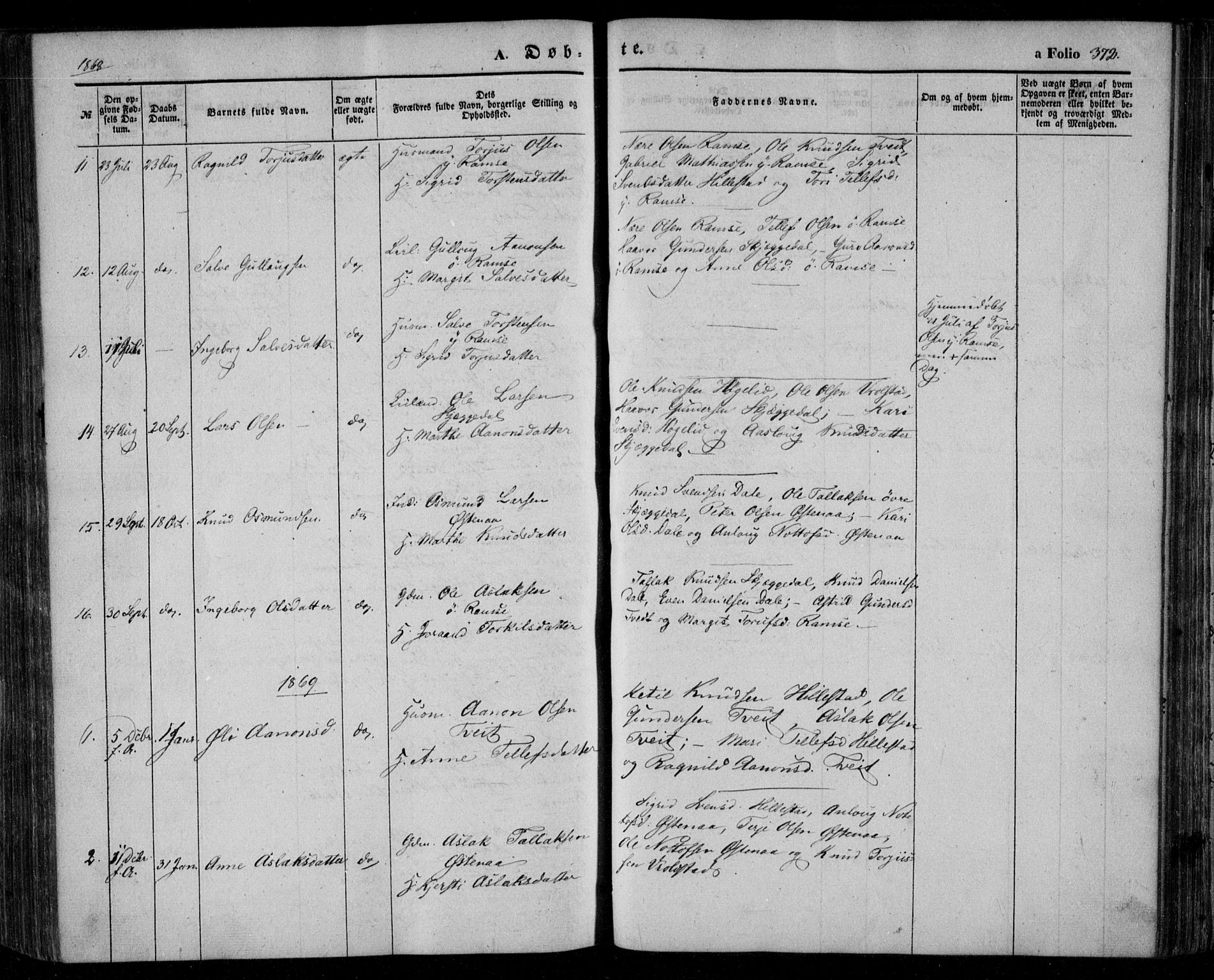 Åmli sokneprestkontor, AV/SAK-1111-0050/F/Fa/Fac/L0008: Ministerialbok nr. A 8, 1852-1869, s. 372
