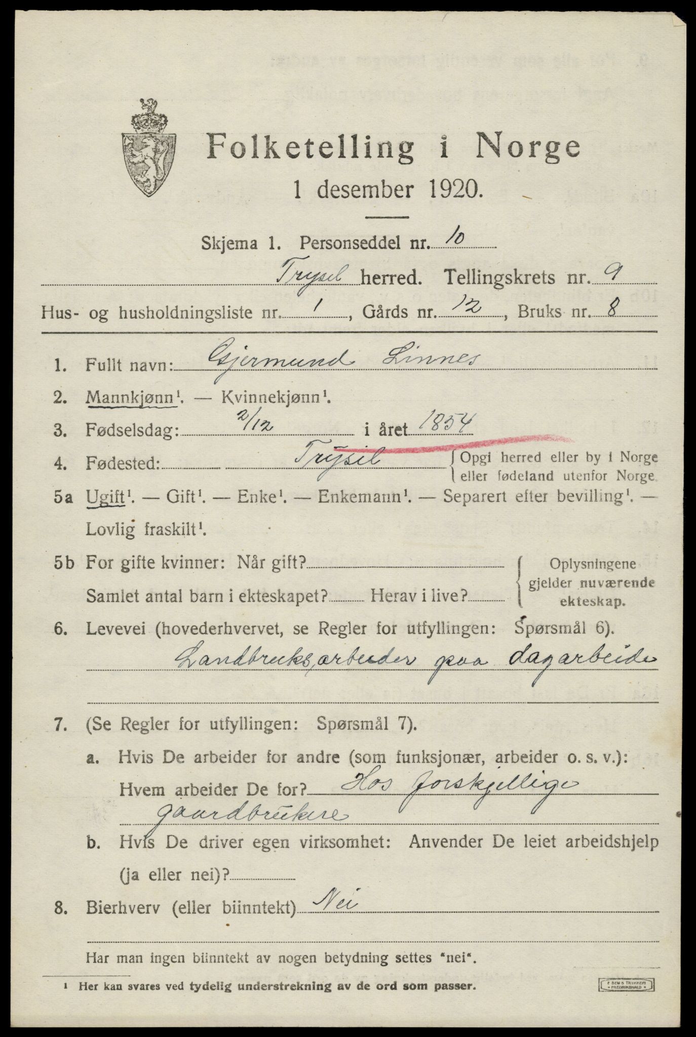 SAH, Folketelling 1920 for 0428 Trysil herred, 1920, s. 6573