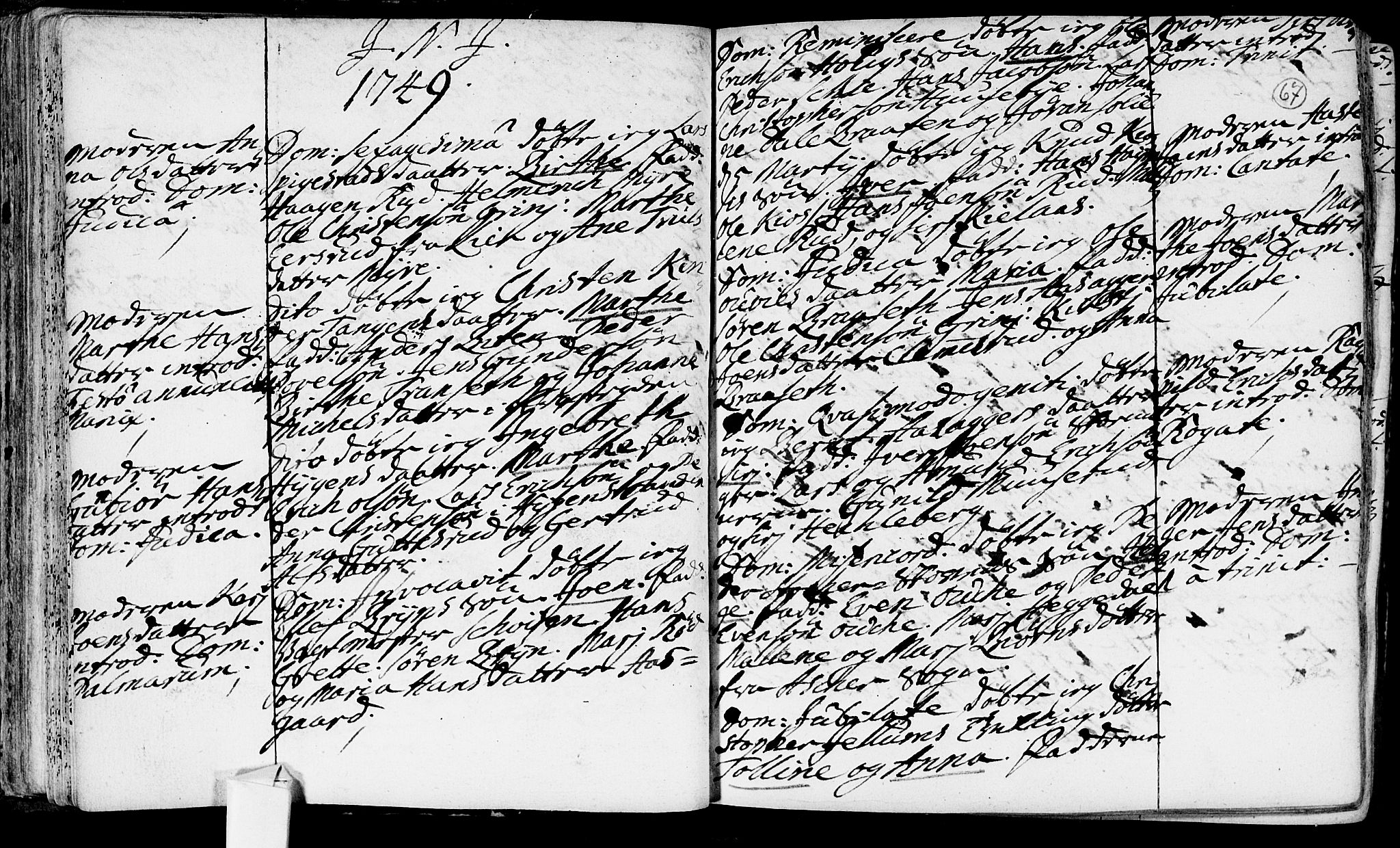 Røyken kirkebøker, SAKO/A-241/F/Fa/L0002: Ministerialbok nr. 2, 1731-1782, s. 67