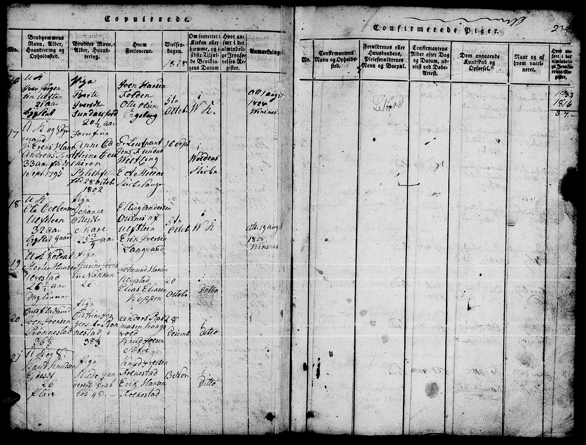 Ministerialprotokoller, klokkerbøker og fødselsregistre - Møre og Romsdal, AV/SAT-A-1454/511/L0155: Klokkerbok nr. 511C01, 1817-1829, s. 212