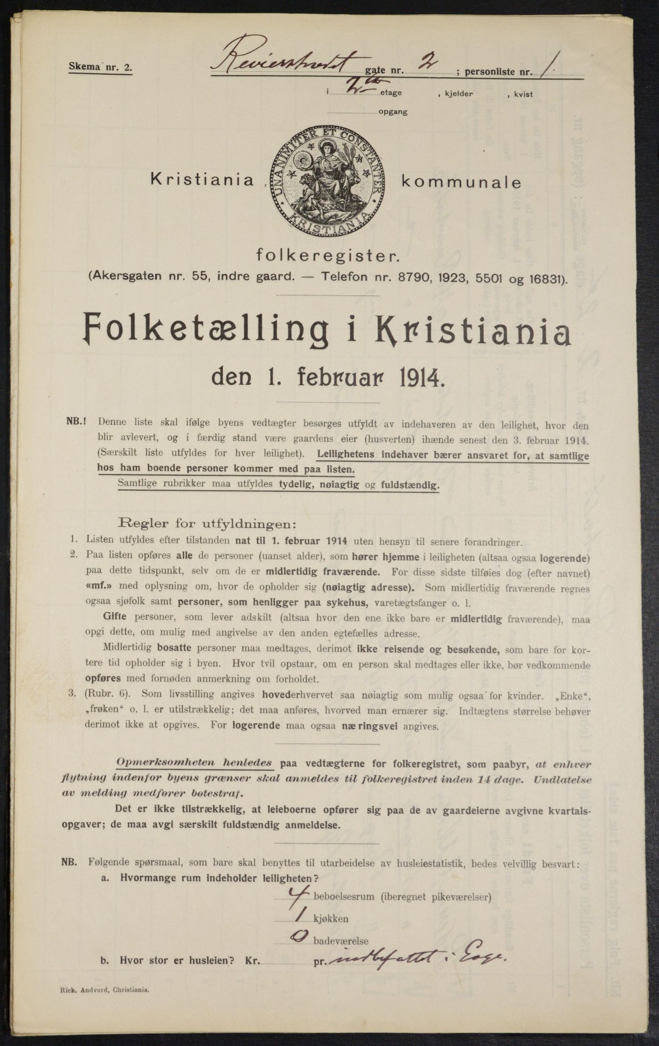 OBA, Kommunal folketelling 1.2.1914 for Kristiania, 1914, s. 82777