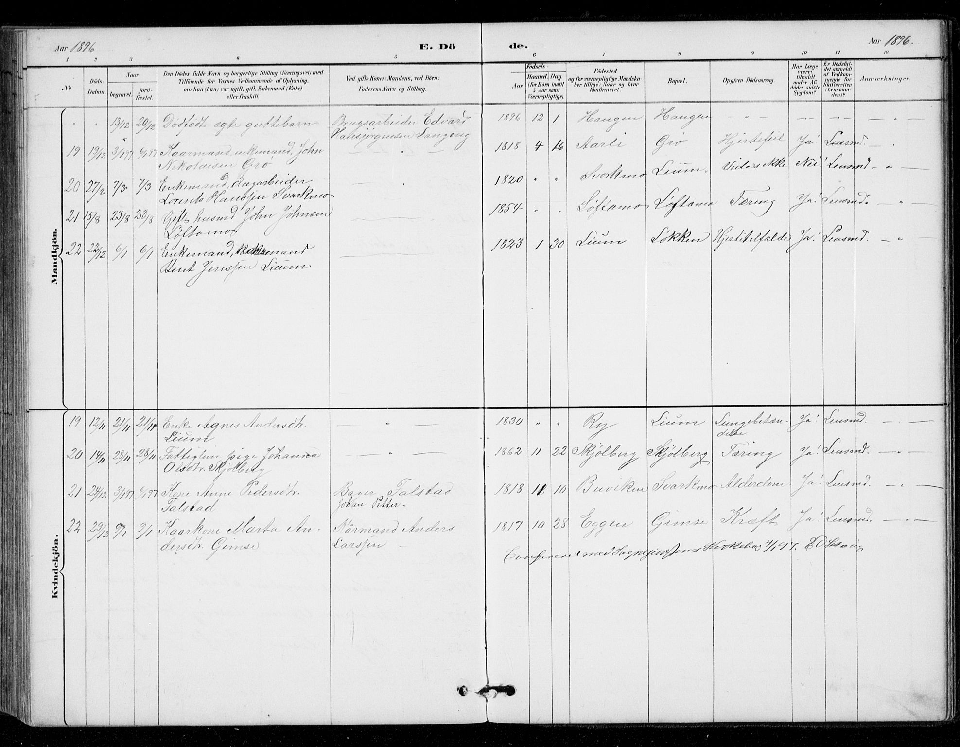 Ministerialprotokoller, klokkerbøker og fødselsregistre - Sør-Trøndelag, SAT/A-1456/671/L0841: Ministerialbok nr. 671A03, 1893-1915