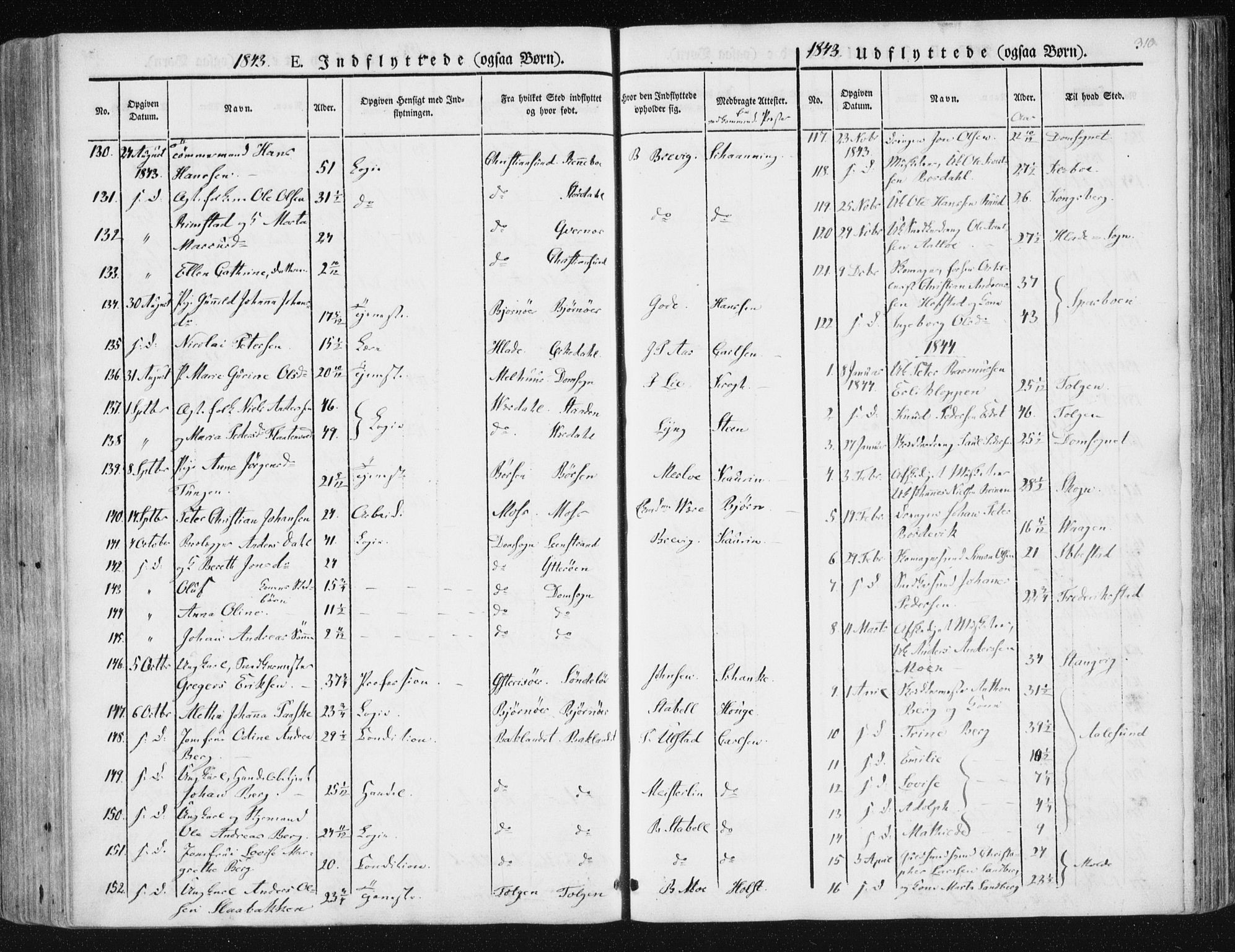 Ministerialprotokoller, klokkerbøker og fødselsregistre - Sør-Trøndelag, SAT/A-1456/602/L0110: Ministerialbok nr. 602A08, 1840-1854, s. 310