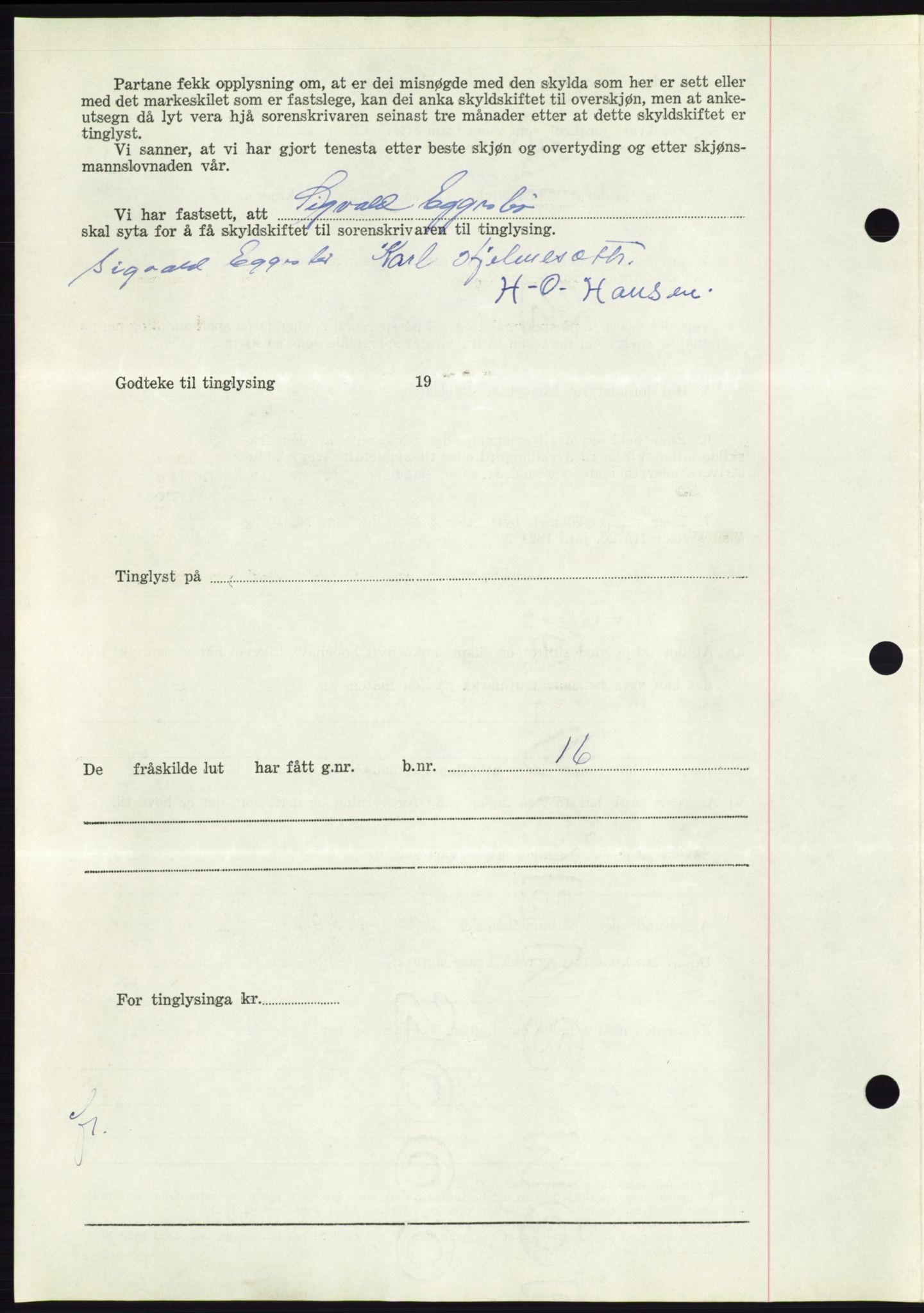 Søre Sunnmøre sorenskriveri, AV/SAT-A-4122/1/2/2C/L0095: Pantebok nr. 21A, 1953-1953, Dagboknr: 2181/1953