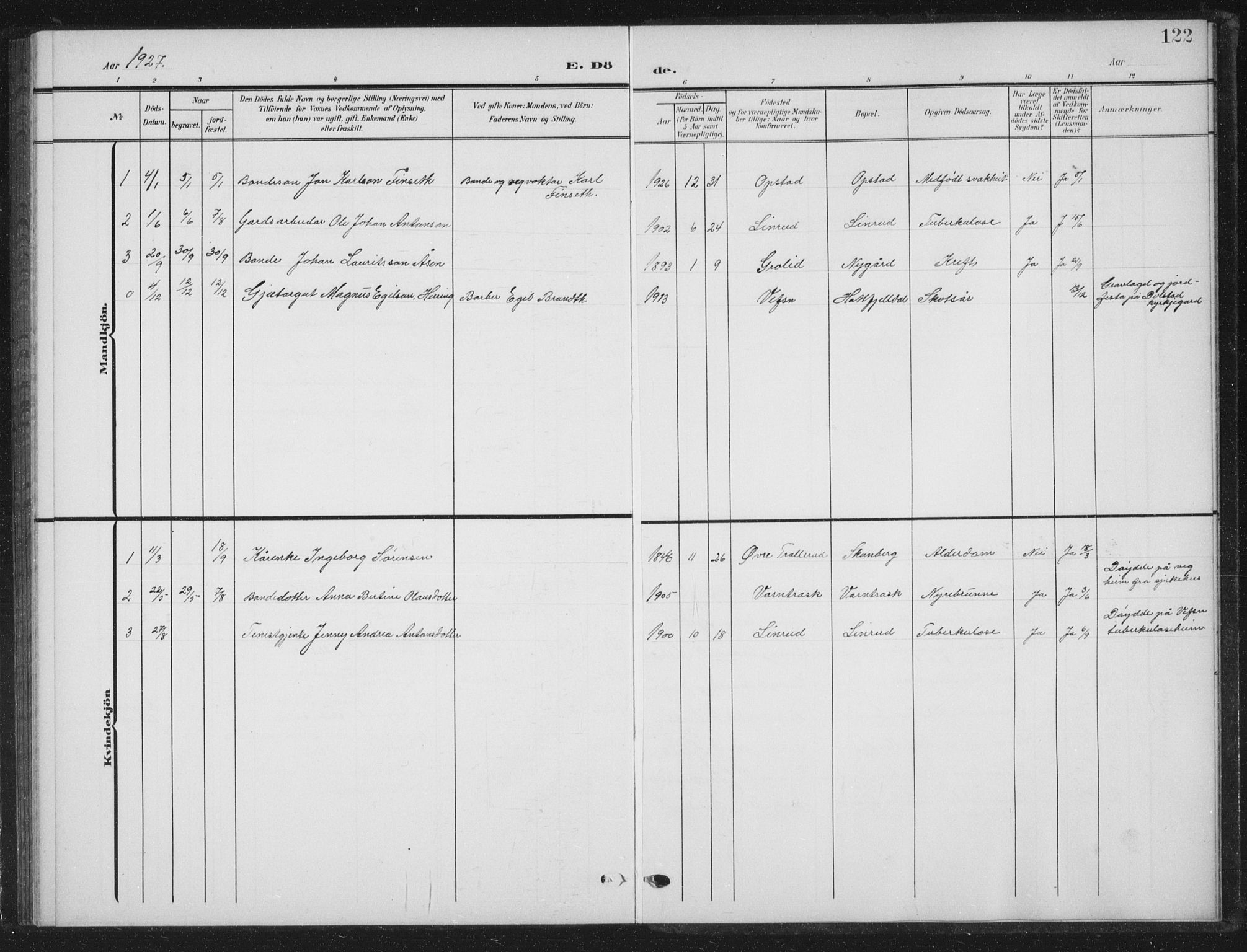 Ministerialprotokoller, klokkerbøker og fødselsregistre - Nordland, SAT/A-1459/823/L0331: Klokkerbok nr. 823C03, 1905-1934, s. 122