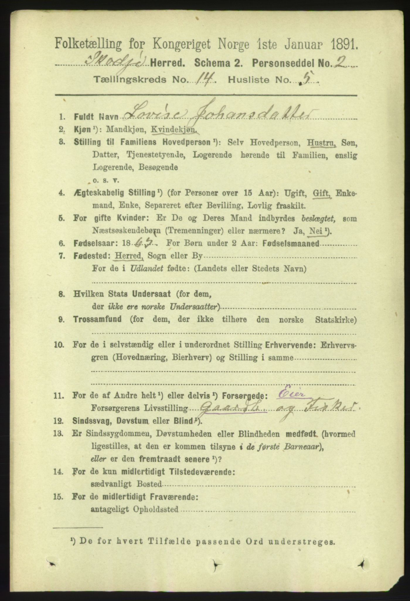 RA, Folketelling 1891 for 1529 Skodje herred, 1891, s. 3037