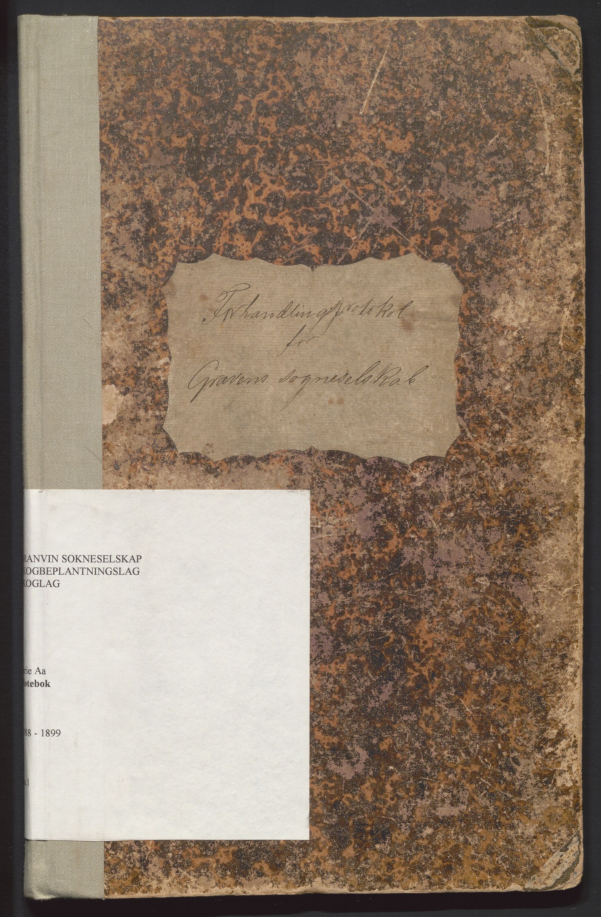 Granvin sokneselskap skogbeplantingslag. Skoglag, IKAH/1234-pa0005/A/Aa/L0001: Møtebok for Granvin sokneselskap skogbeplantningslag, 1888-1899