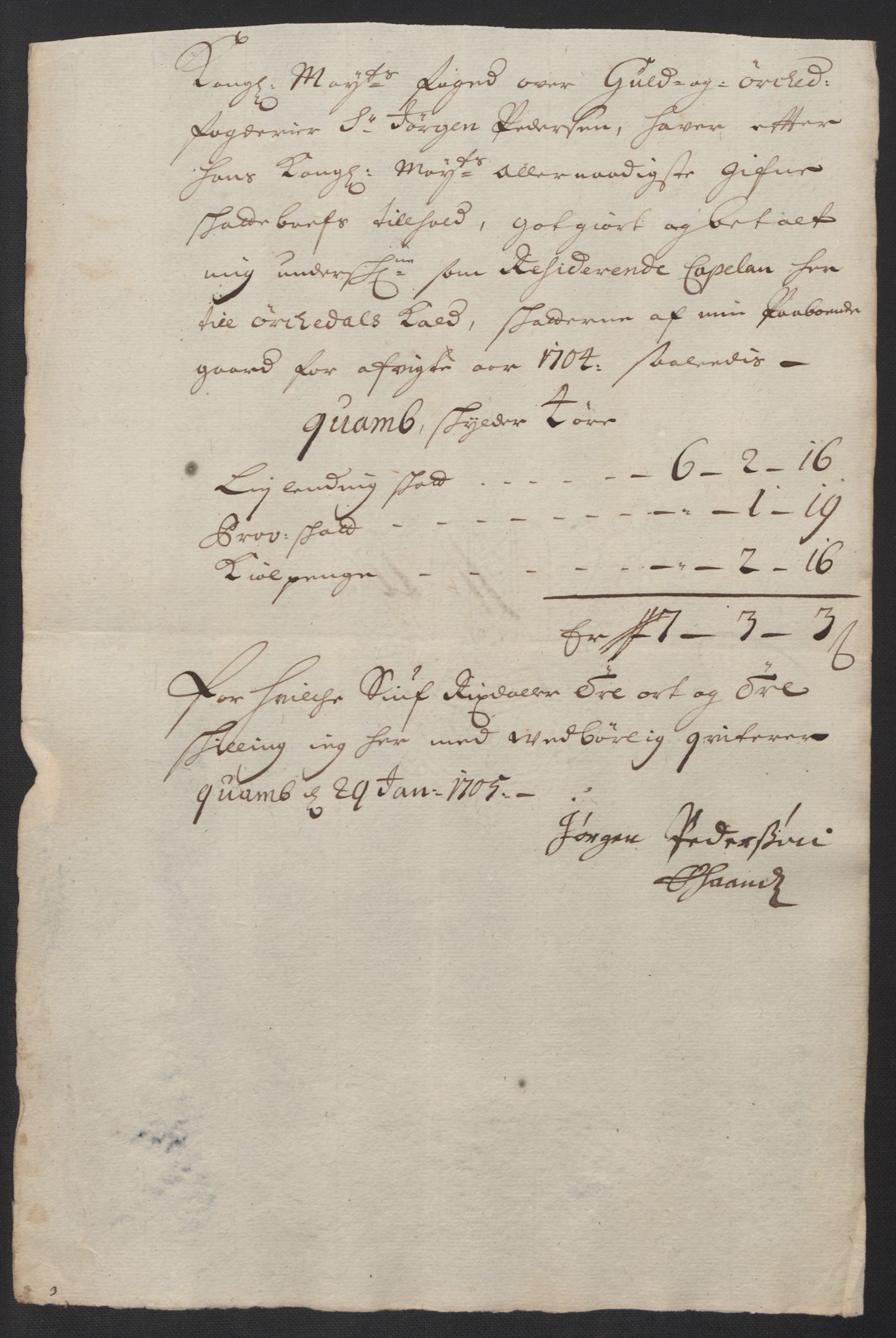 Rentekammeret inntil 1814, Reviderte regnskaper, Fogderegnskap, RA/EA-4092/R60/L3954: Fogderegnskap Orkdal og Gauldal, 1704, s. 195