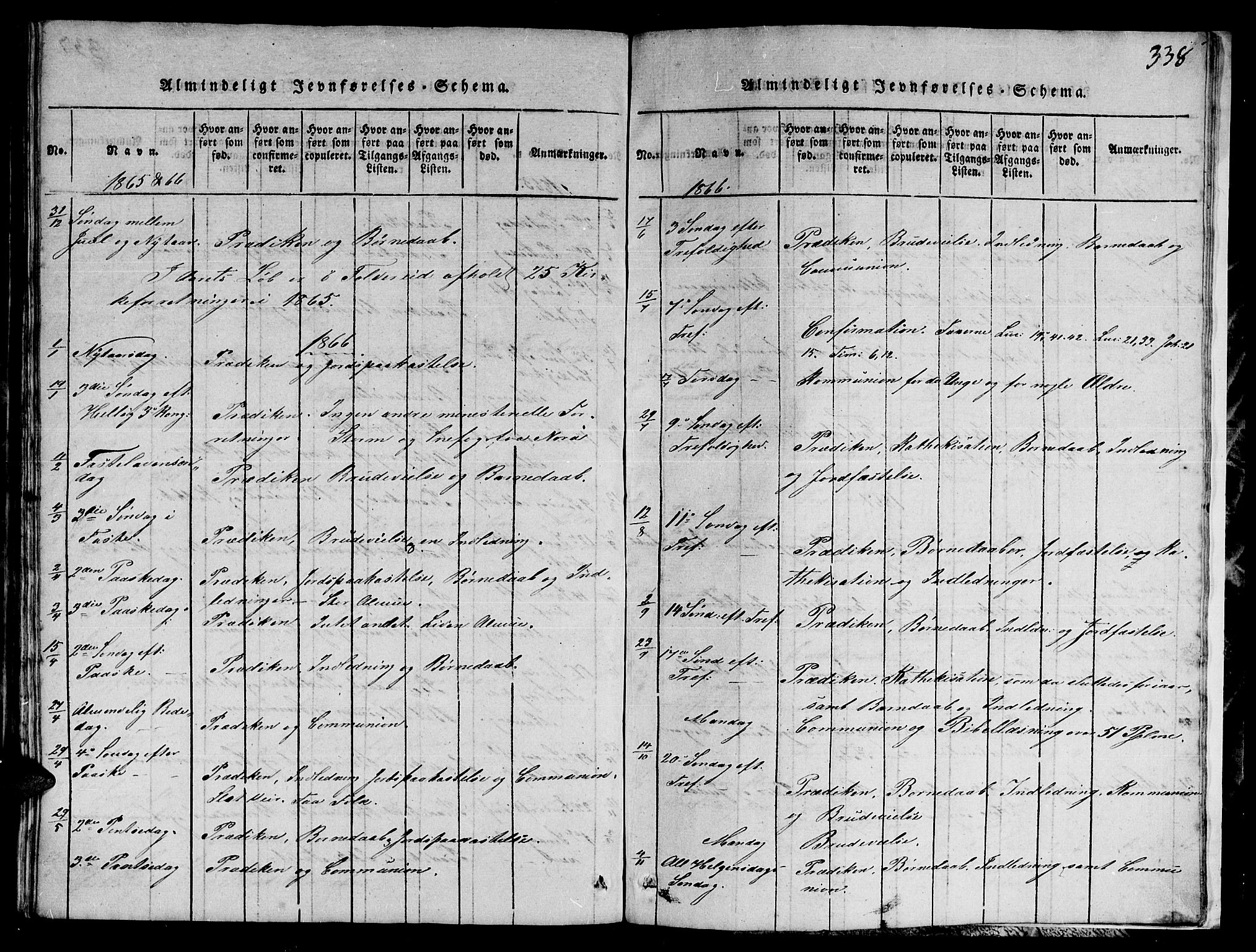 Ministerialprotokoller, klokkerbøker og fødselsregistre - Nord-Trøndelag, AV/SAT-A-1458/780/L0648: Klokkerbok nr. 780C01 /1, 1815-1870, s. 338