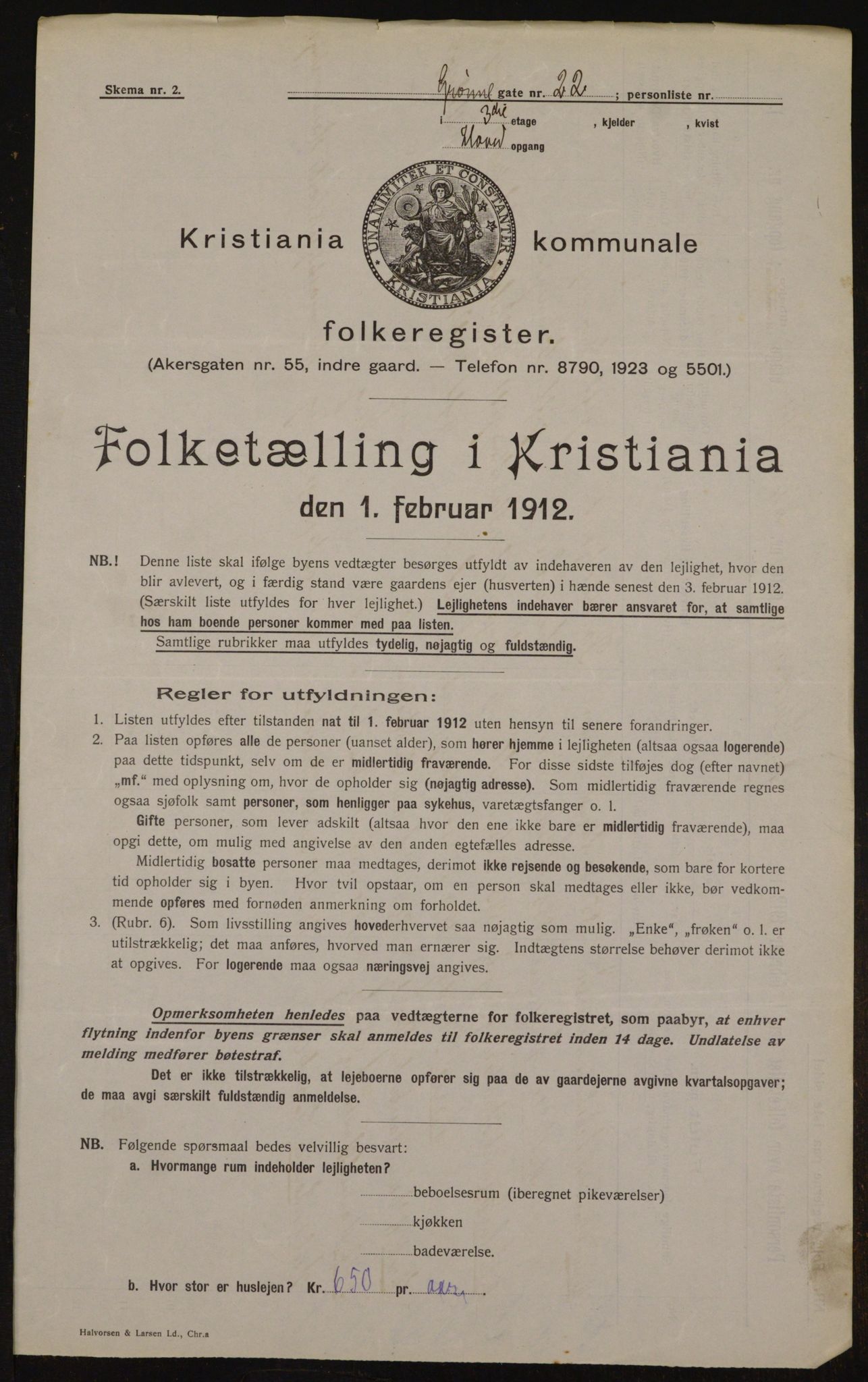 OBA, Kommunal folketelling 1.2.1912 for Kristiania, 1912, s. 32278